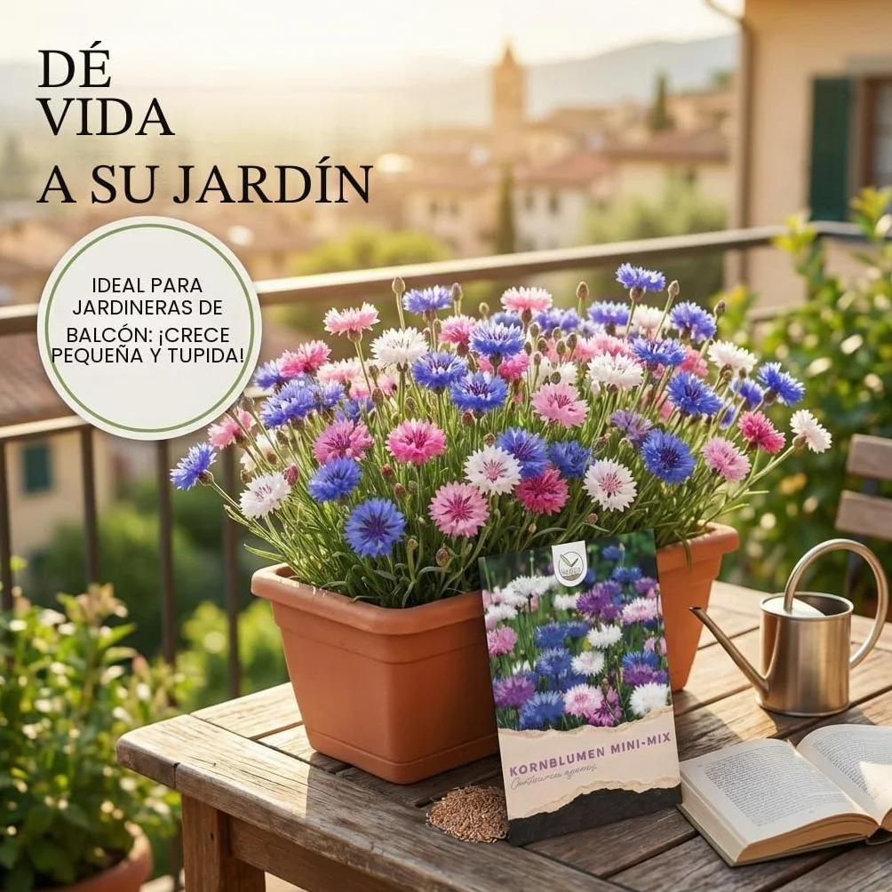 Semillas de aciano Centaurea cyanus Mini Mix 1000 grano 50 cm flores luminosas largo tiempo floración