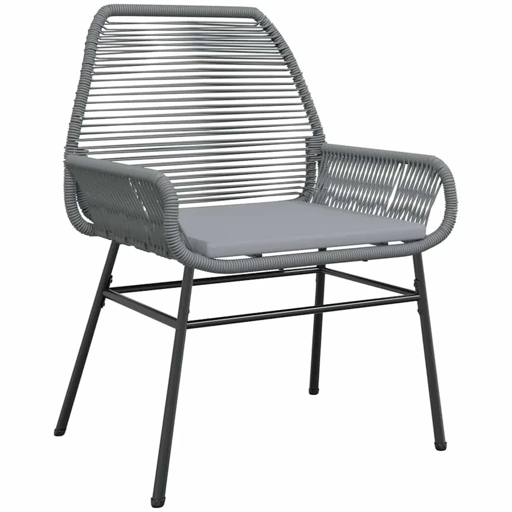 IKAYAA Mesa y 4 Sillas de Comedor Jardin Juego de Comedor de Exterior Mesa de Jardín con 4 Sillas Conjunto Jardin Exterior Ratán Sintético y Acero #2