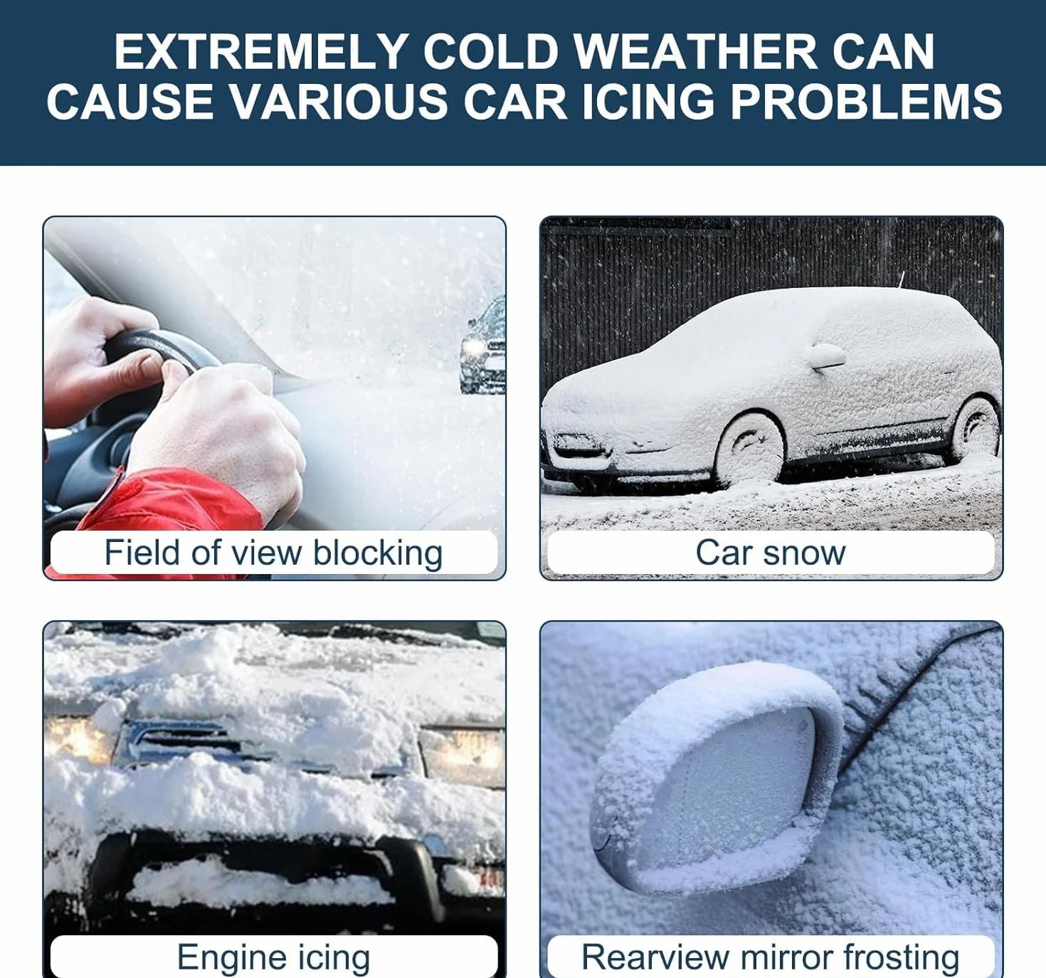 Eliminador de nieve solar electromagnético anticongelante para coche