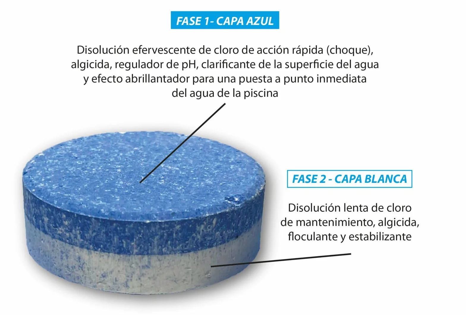 Cloro Total para Piscinas DIACLOR PS 10 1 KG Pastillas de Cloro Multiacción 100 gr