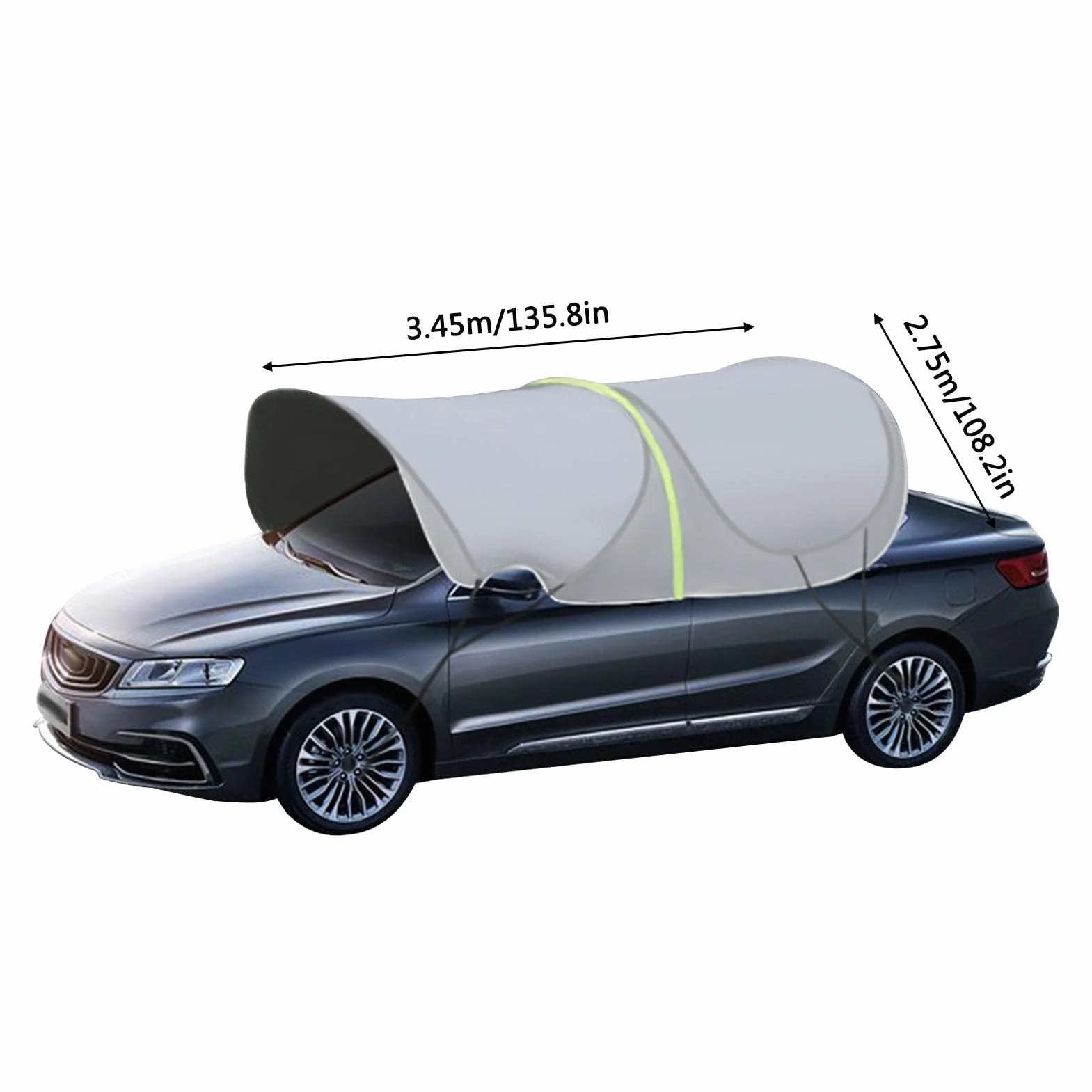Cubierta para Coche Protección Solar UV Plegable Portátil Carpa Móvil