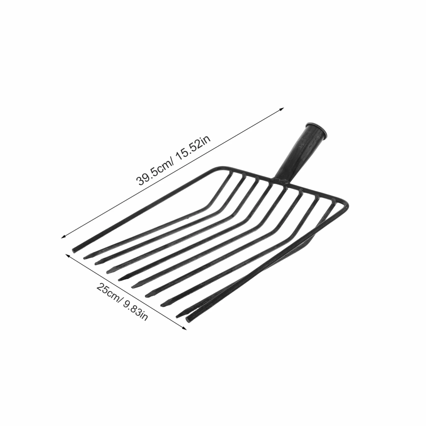 UPKOCH Horquilla Ancha De Acero para Jardinería y Estiércol, Cabezal De Repuesto Portátil De 10 Dientes, Herramienta Manual para Deshierbar y Aflojar Tierra En Tareas Agrícolas y Cuidado del Césped