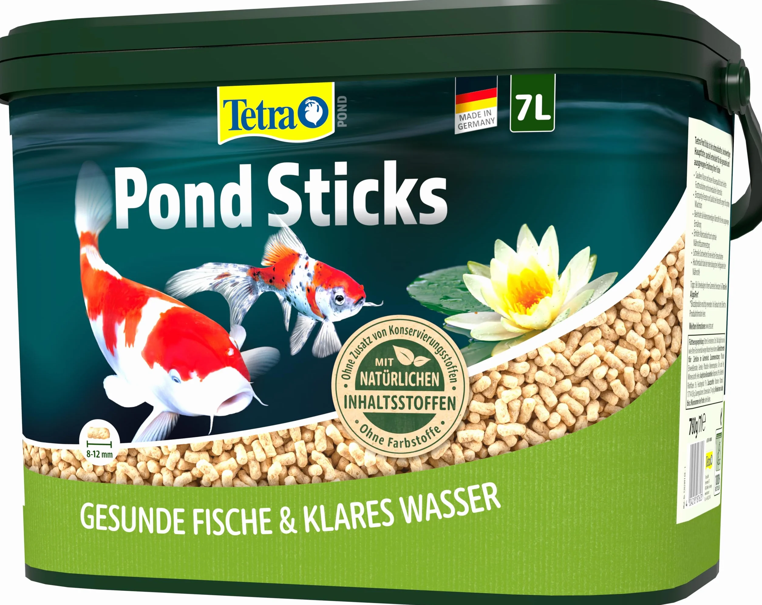 Tetra Pond Sticks, Alimento para peces de estanque, cubo de 7 L