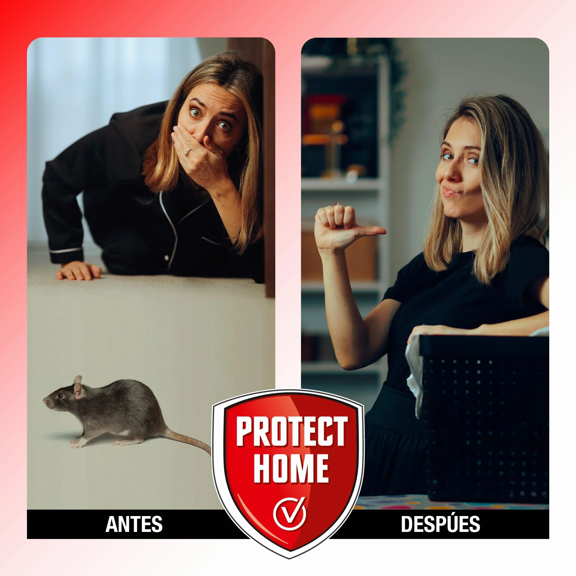 Protect Home Pasta atrayente de ratas y ratones, Alta eficacia, Zonas interiores