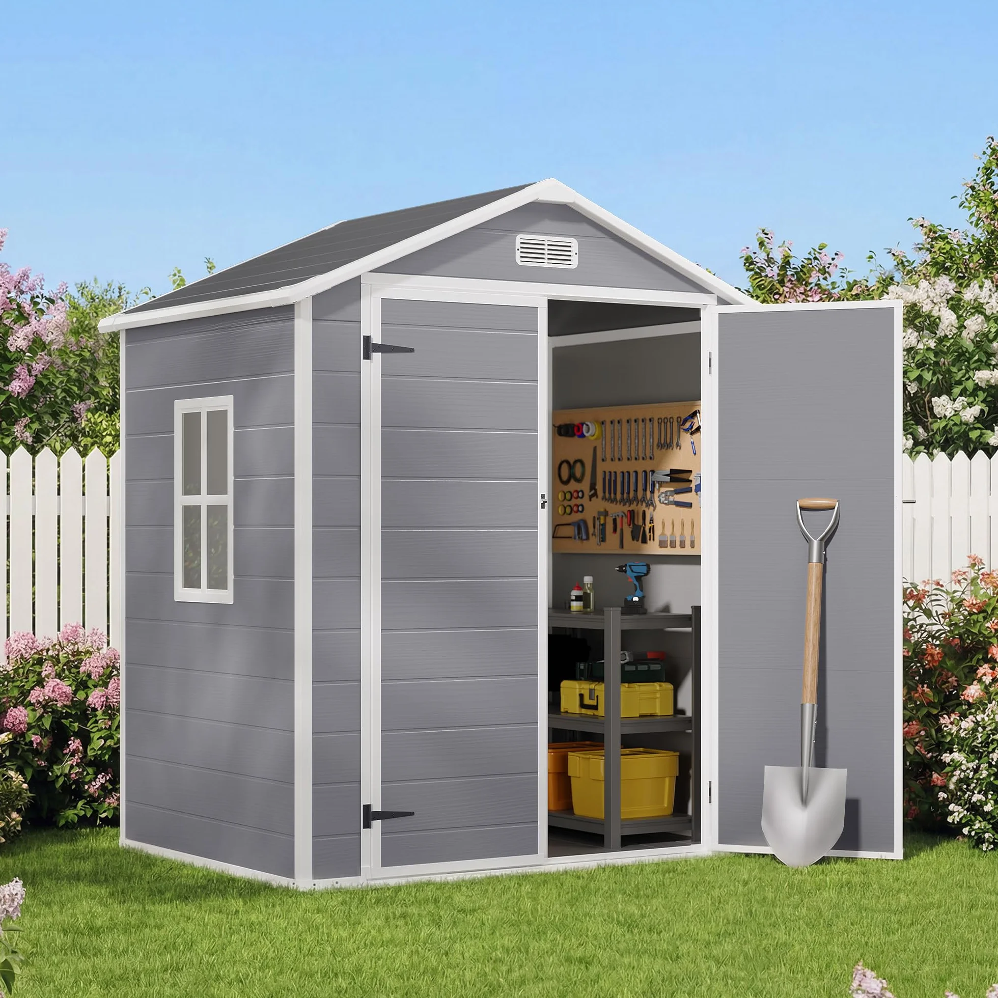 Xbro Caseta Jardín Exterior Resina 173x125x210cm Gris