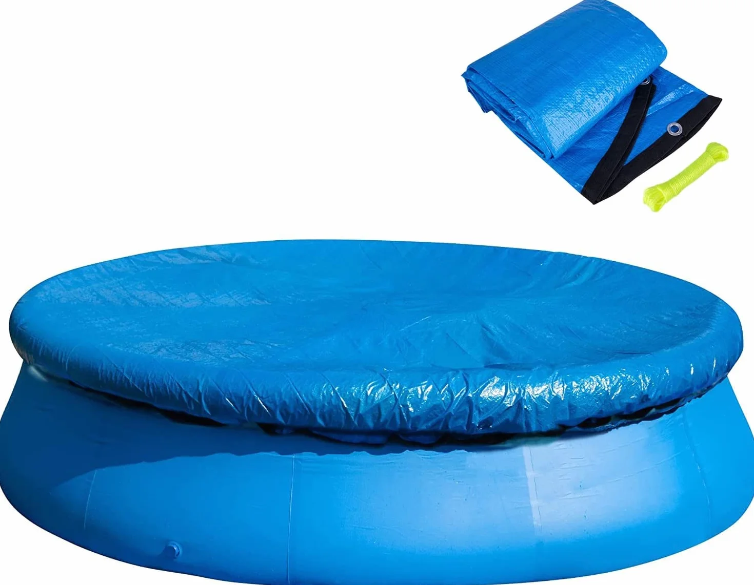 Lona de protección para piscina 183 cm azul resistente al viento lluvia polvo