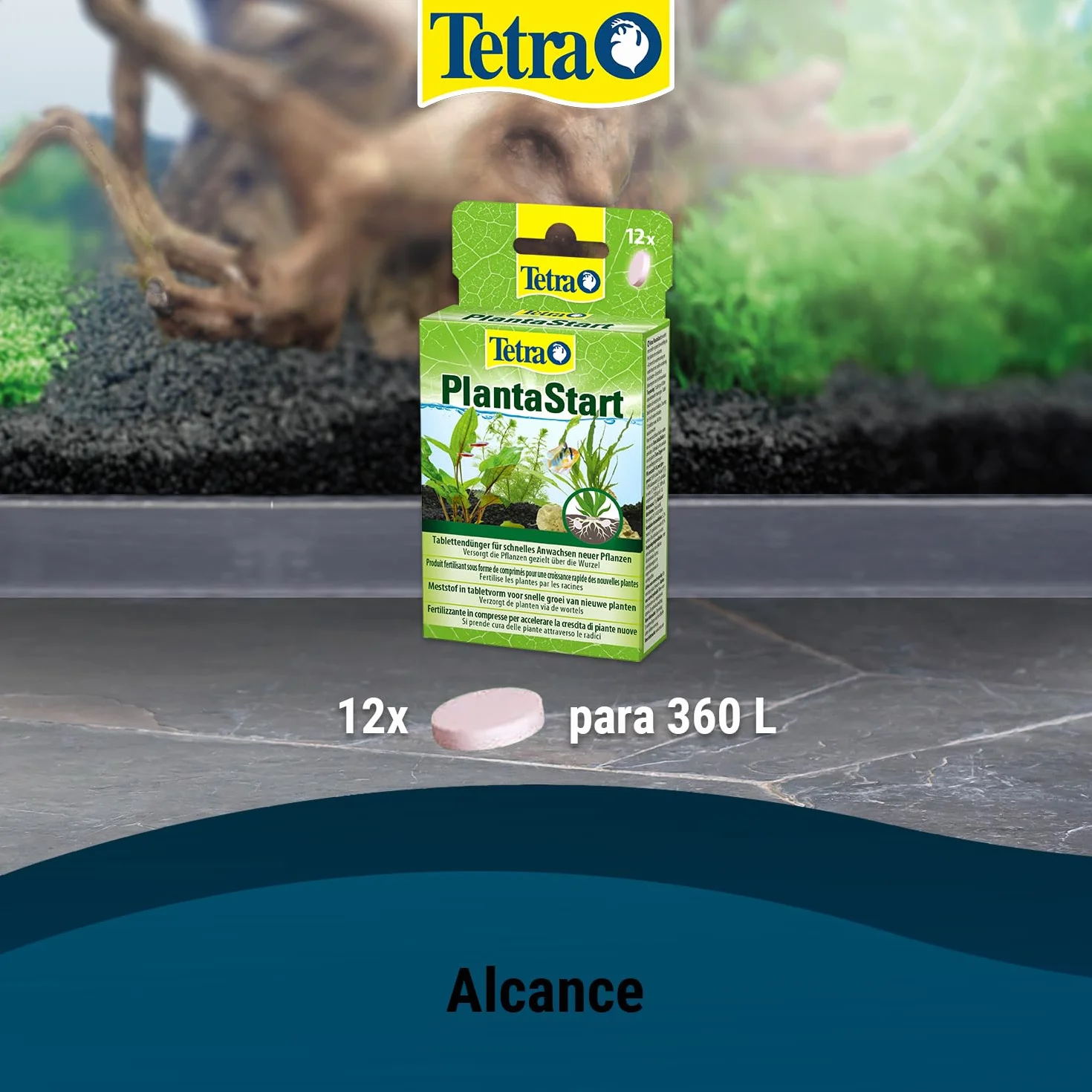 Tetra PlantaStart 12 tabletas estimulante crecimiento plantas trasplantadas