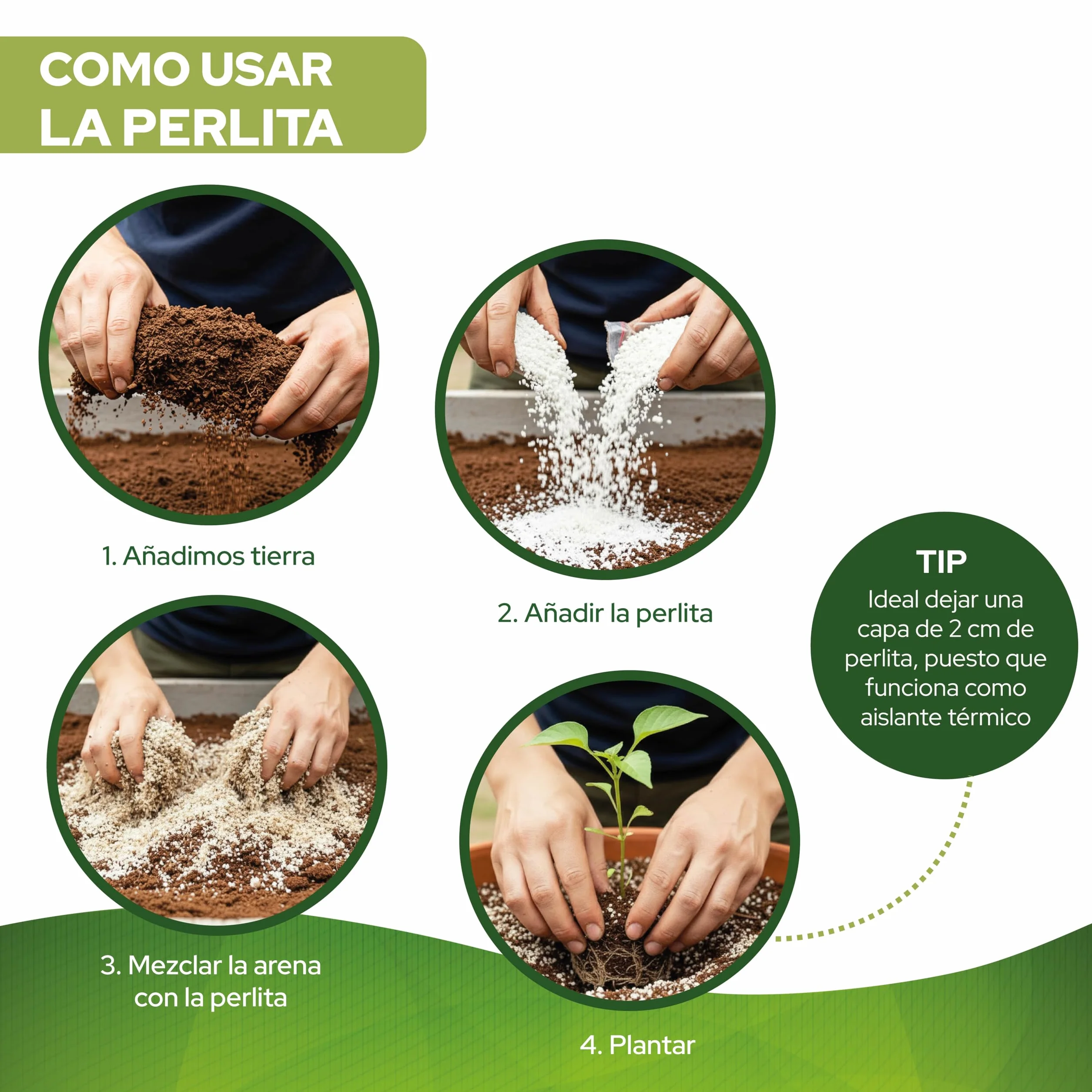 Perlita 10L Sustrato Natural para Plantas y Cultivos Interior Exterior