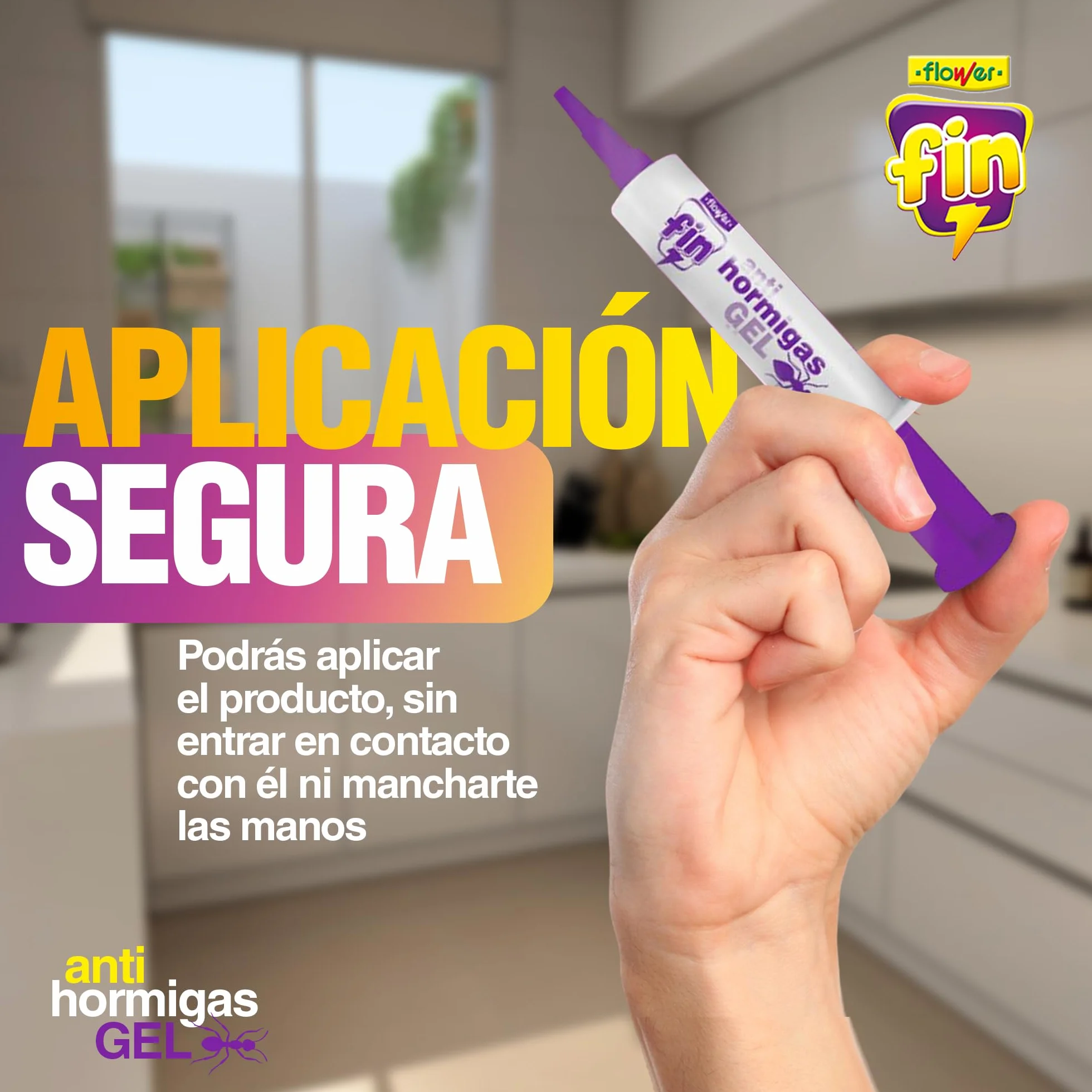Insecticida Antihormigas en Jeringa 10 gr, Elimina Hormigueros, Cebo Gel