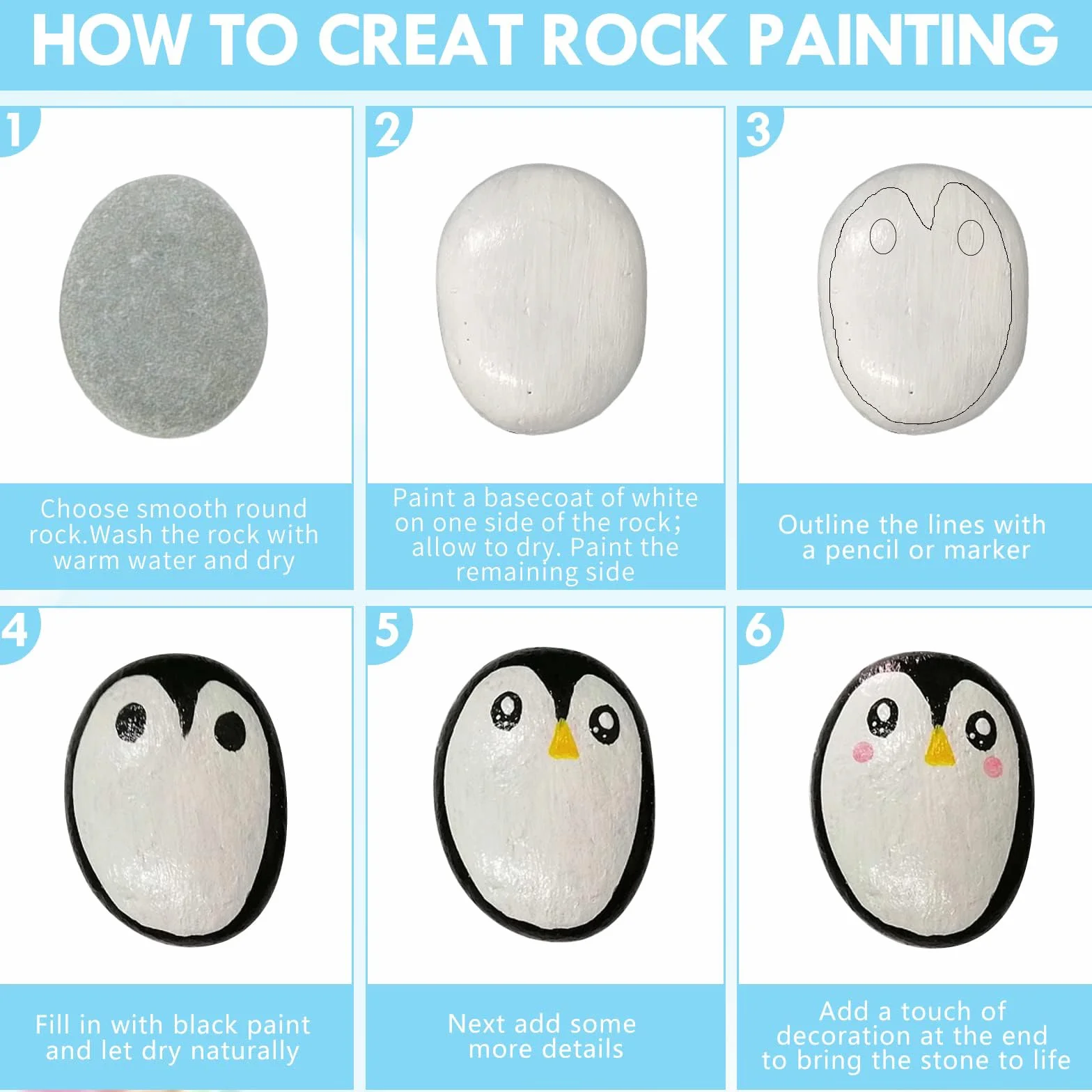 25 Piezas Piedras Creativas Pintadas a Mano, Rocas Lisas Naturales para Pintura y Artesanías Decoración
