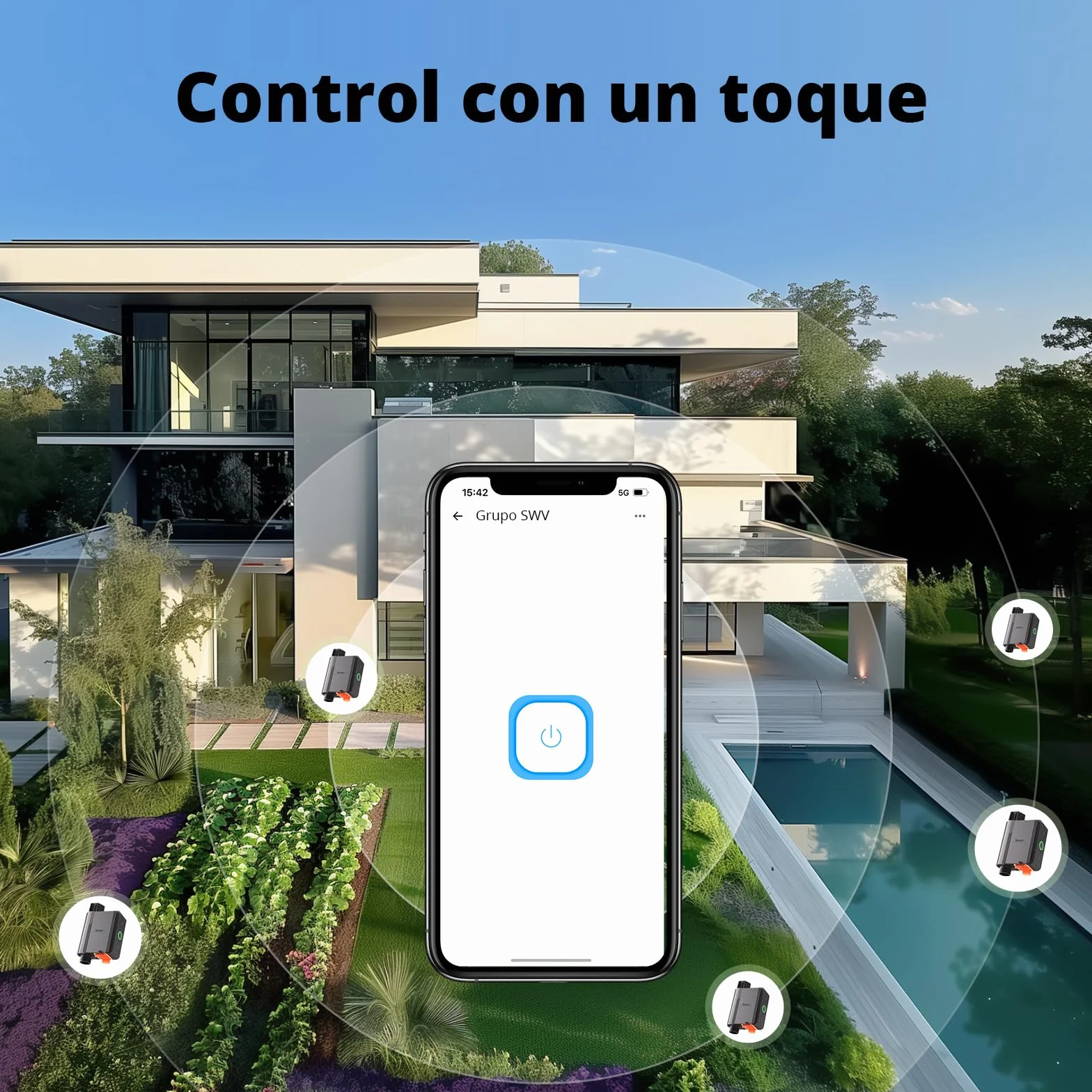 SONOFF Programador Riego Automatico Temporizador Jardín Riego Programado Racionado Mando Distancia Zigbee 3.0 Hub Compatible Alexa Google Home