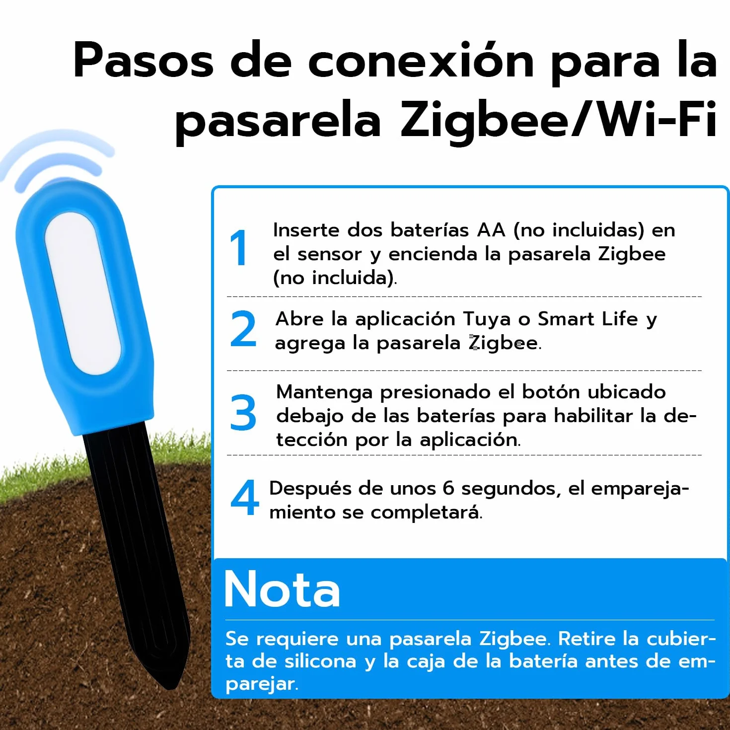 Sensor de humedad del suelo Zigbee, Higrómetro Inteligente Planta, Monitor de Temperatura del Aire