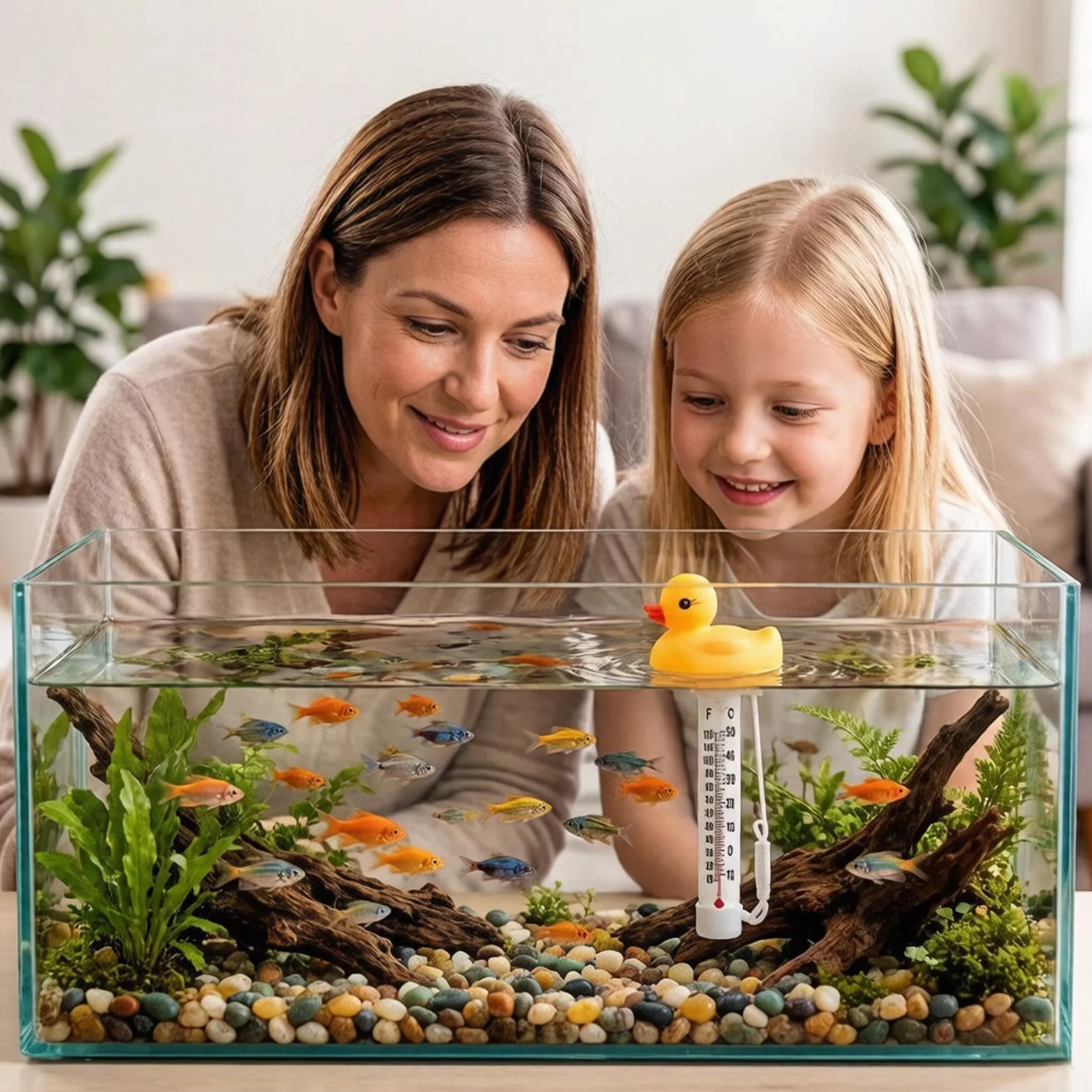 Termómetro Flotante para Piscina Pato Pulpo 10x22,5cm -10 a 50°C Cuerda Antipérdida