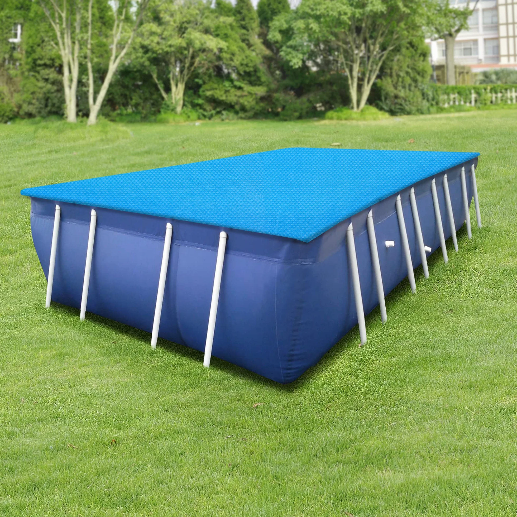 Cobertor para Piscina Manta Térmica Rectangular Polietileno 260 x 160 cm Azul