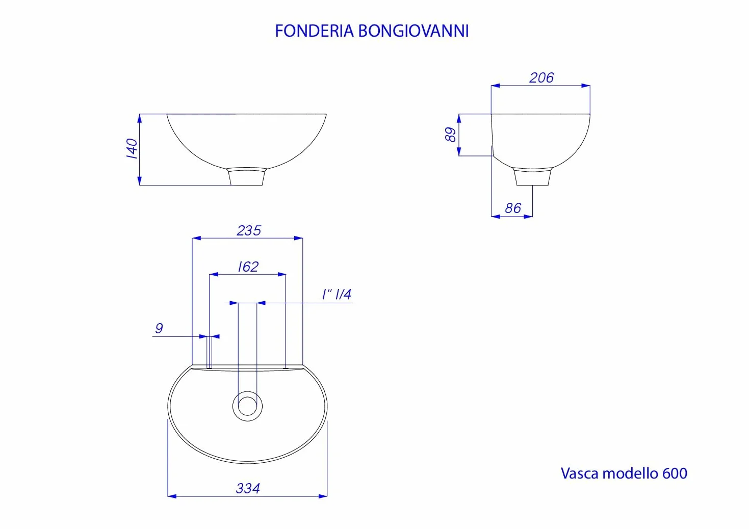 Fonderia Bongiovanni | Bañera de pared | Fuente de jardín | Modelo 600 | Color Antracita | para Casa Jardín | Terraza Cocina | Fuente de pared | Fuente de pared