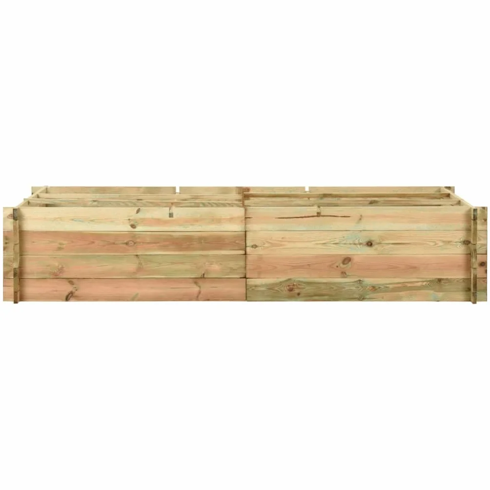 vidaXL Jardinera de Huerto Madera de Pino Plantador Sembradora Macetero