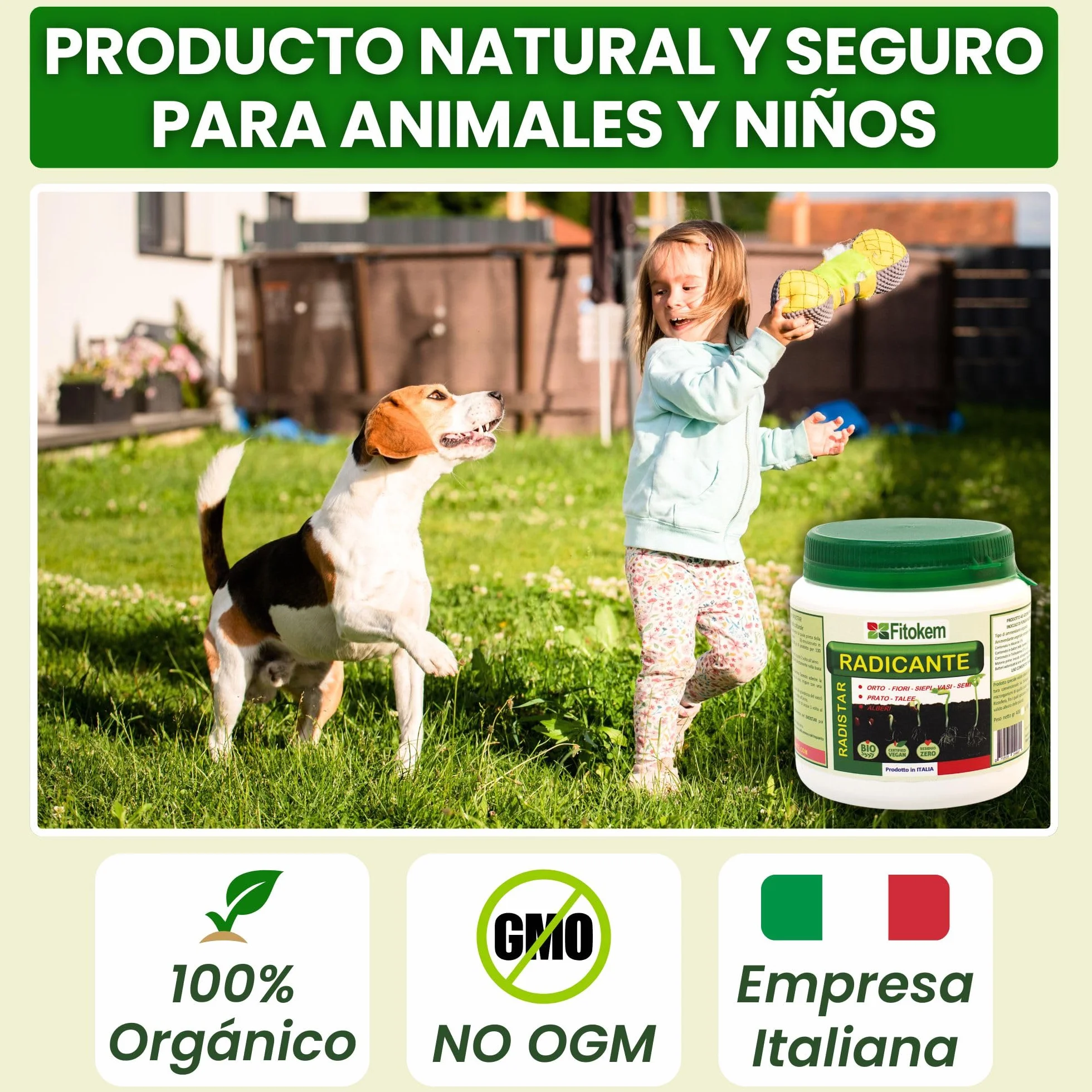 FITOKEM Radistar Hormonas de Enraizamiento en Polvo 800 gr Enraizante para Esquejes Fortalecedor de Raices