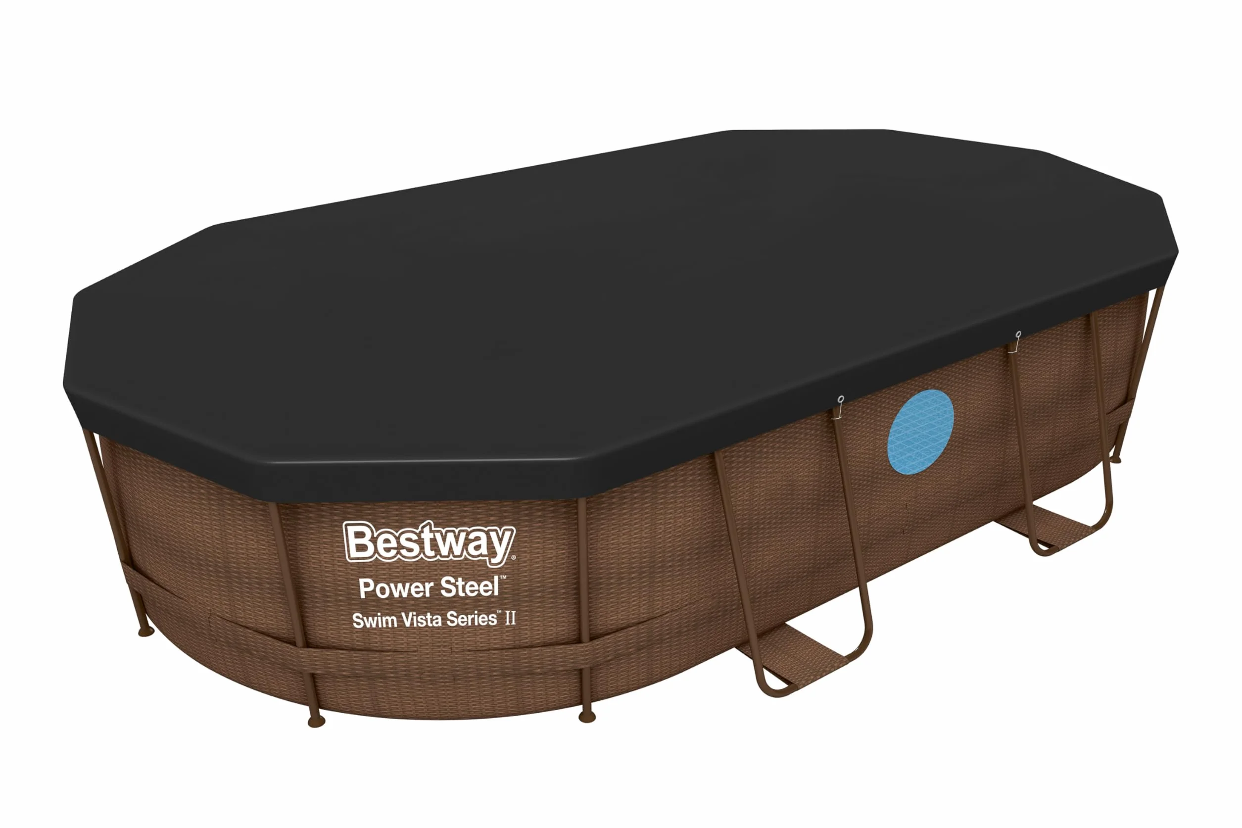 BESTWAY Cobertor de Invierno Ovalado 427x230 cm Negro para Piscinas Ovaladas