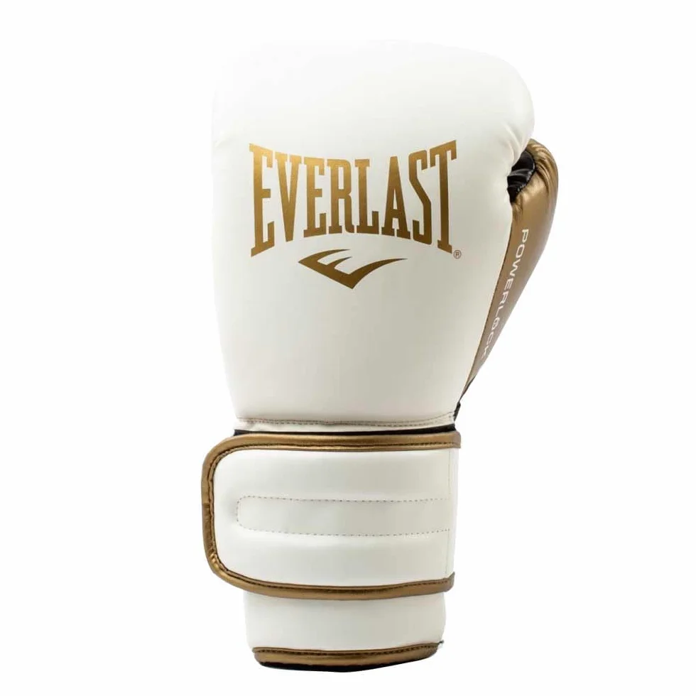 Everlast Powerlock2 Guantes de boxeo entrenamiento 12 oz 14 oz 16 oz negro dorado blanco