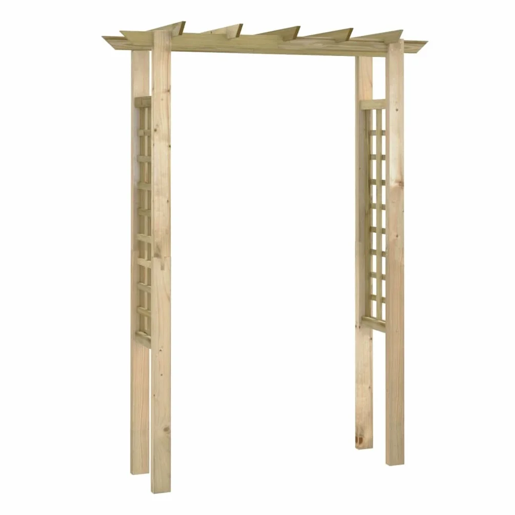 vidaXL Arco de Rosas de Jardín Madera de Pino Impregnada Cenador Exterior