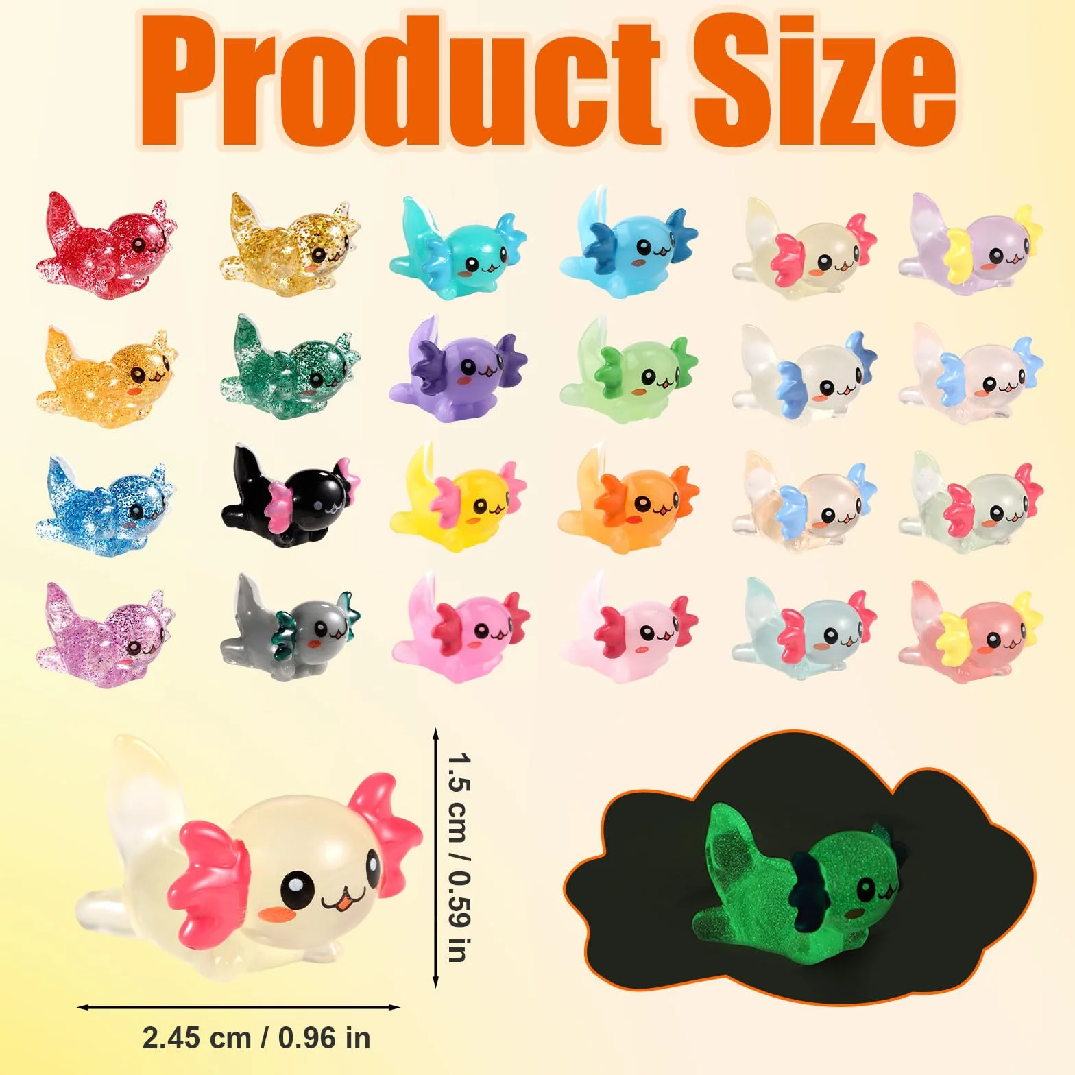 Mini Axolotl Resina Figuras 24pzs 3 Estilos Pequeño Juguete Adorno Amuletos Manualidades Jardín Decoraciones