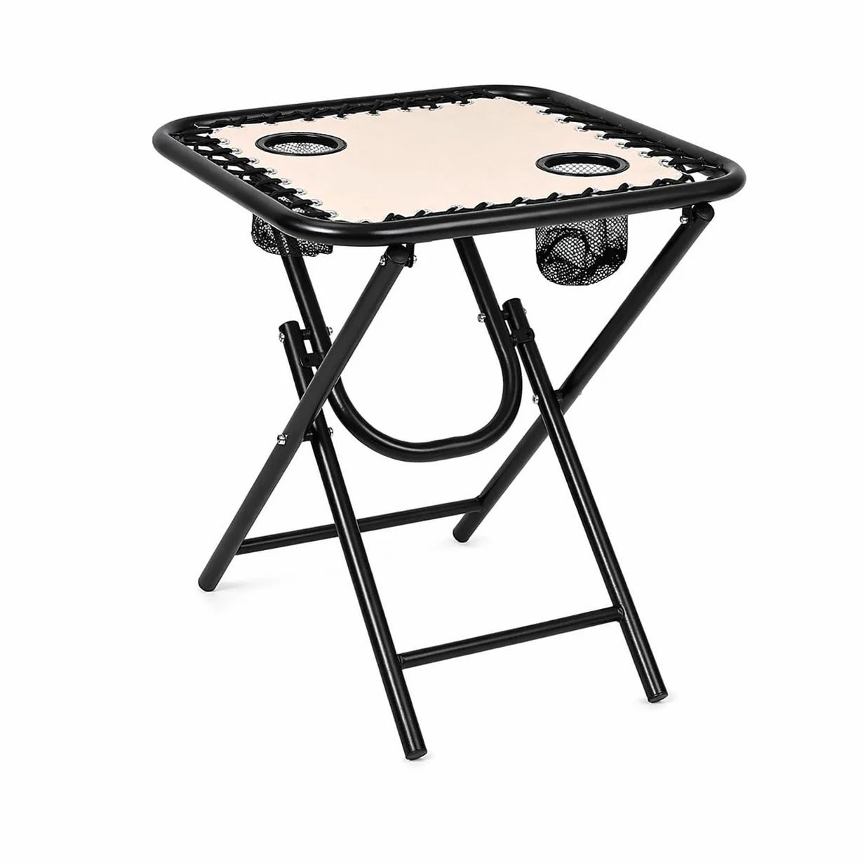 Pack 2 Tumbonas Plegables Reclinables Exterior Gravedad Zero Acero Ligero Portavasos Beige