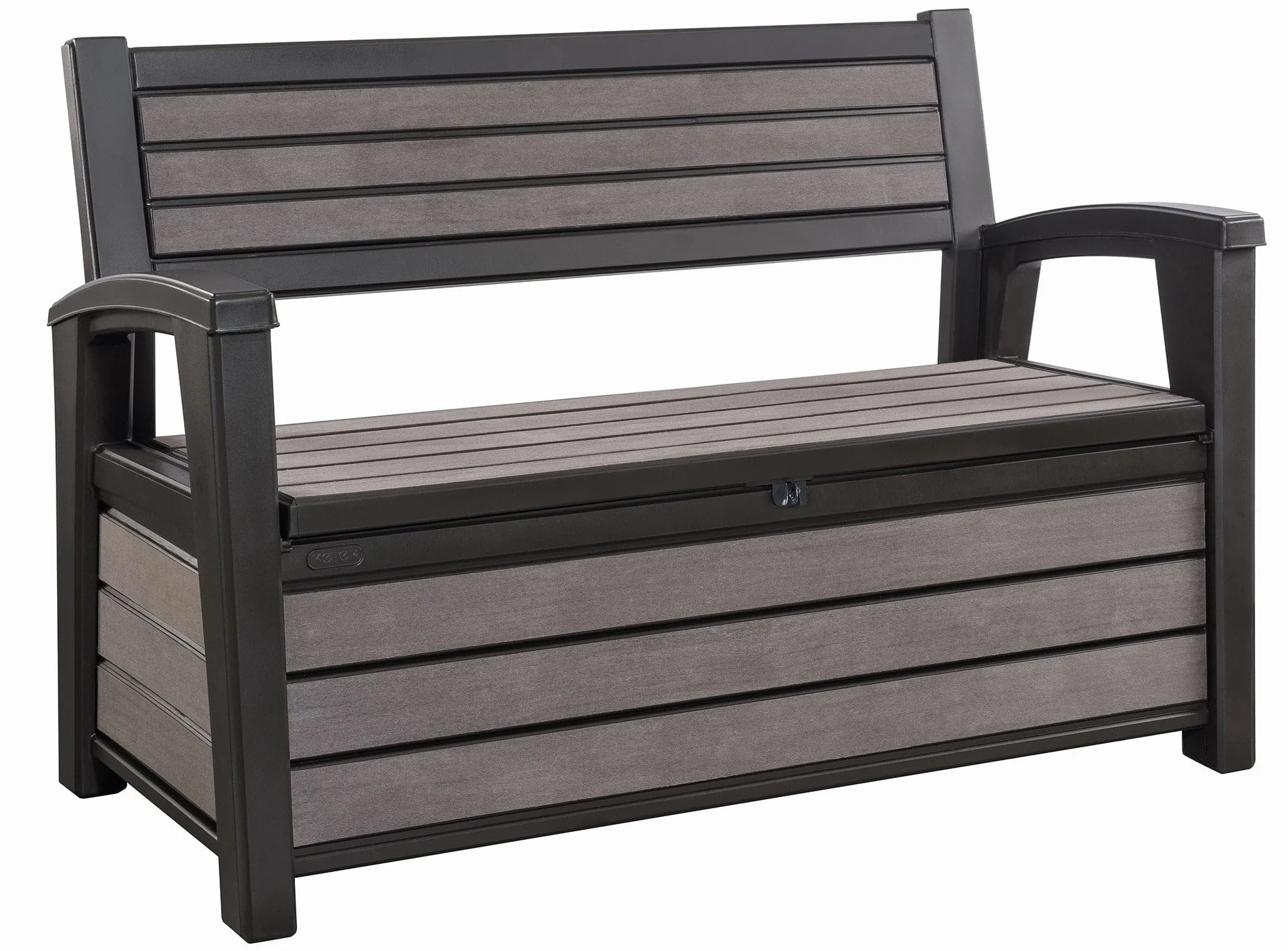 Chalet y Jardín Brossium Baúl Banco 227 L Gris Cepillado 132,7 x 63,5 x 89,5 cm