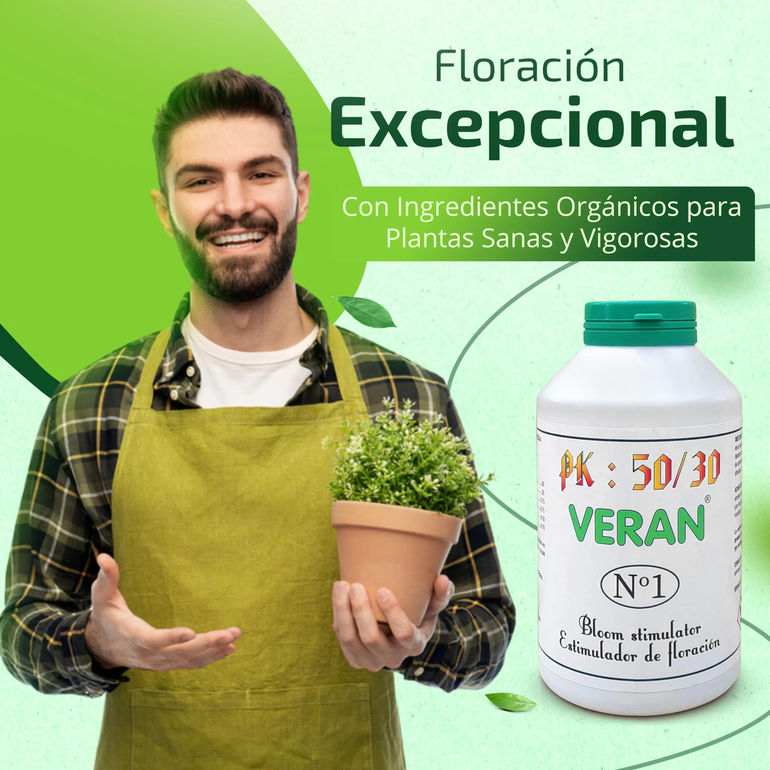 VERAN Abono Maria PK 50-30 125gr Fertilizante Cogollos