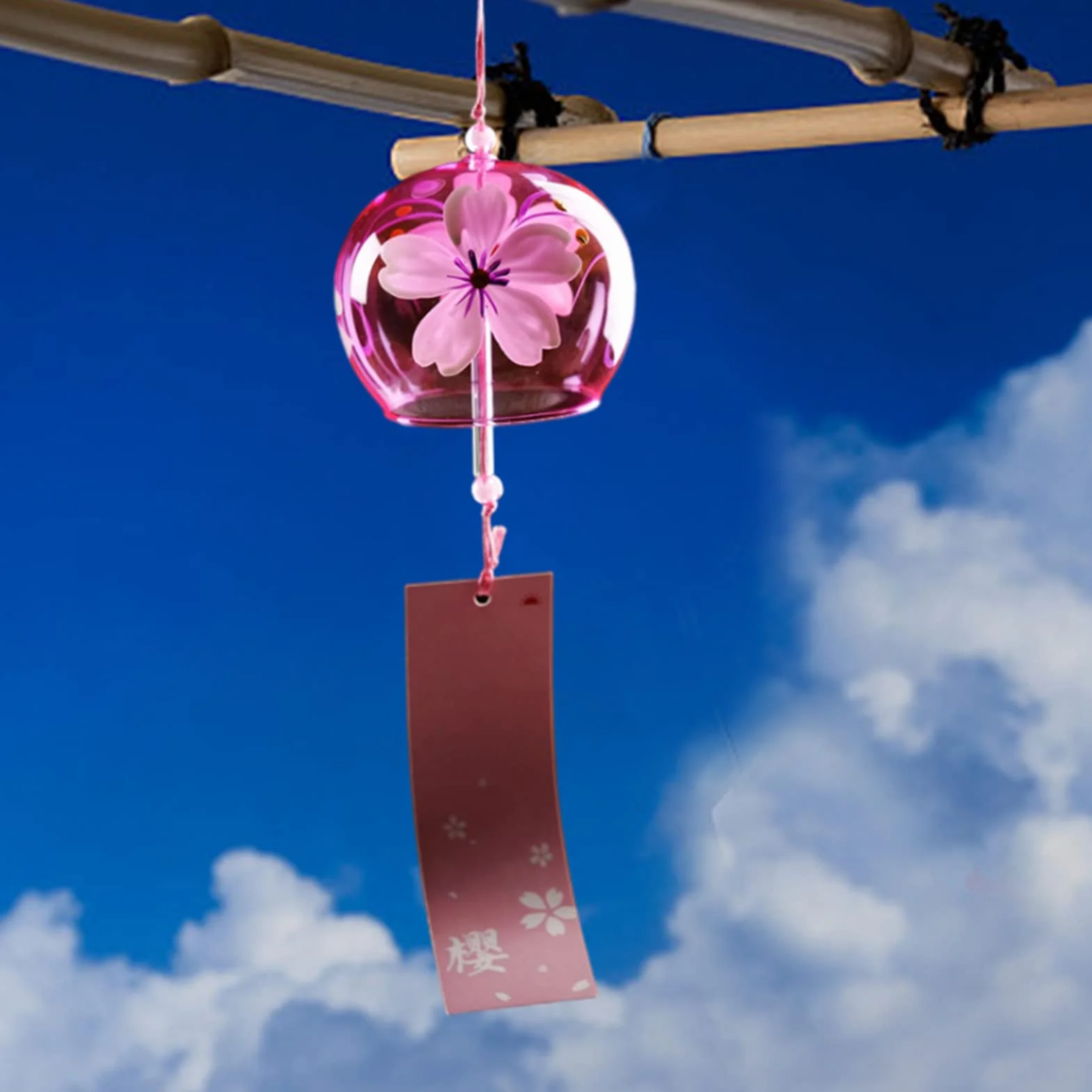 Campanas de Viento japonesas con Flores románticas Exteriores Tradicionales de la Suerte