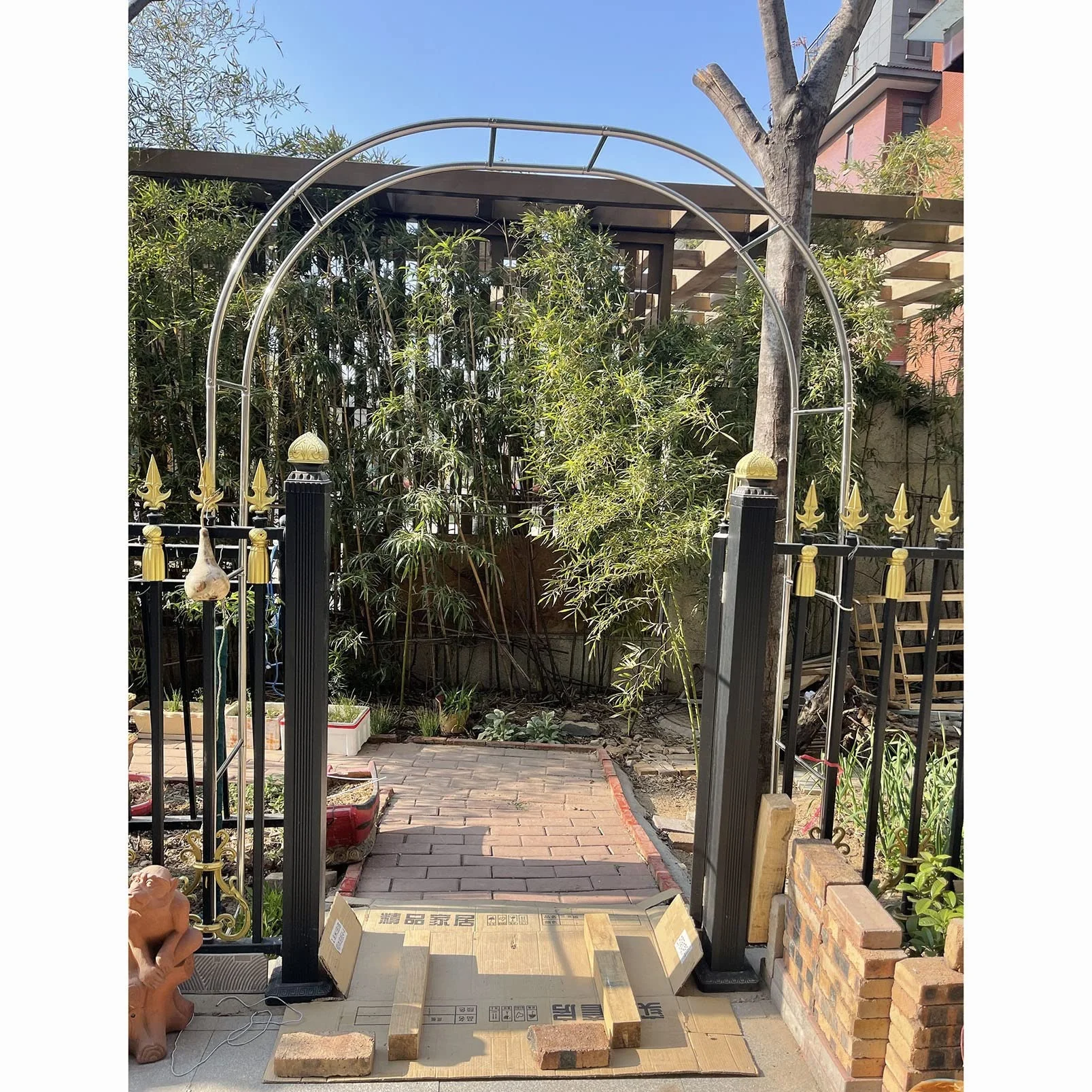 Arco De Jardín De Metal Arco De Rosas De Acero Inoxidable Ancho 120-350cm