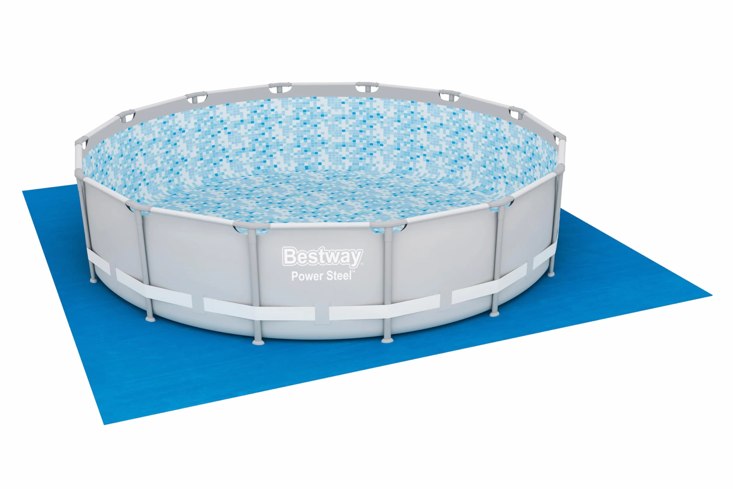 BETSWAY Tapiz Protector de Suelo 488x488 cm para Piscinas Desmontables Azul