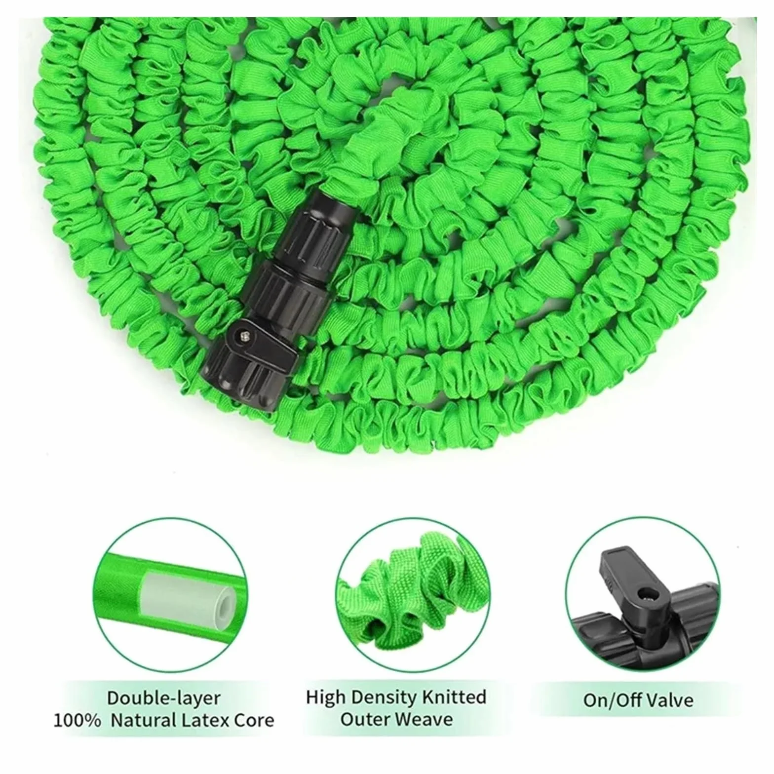 Juego de mangueras de jardín extensibles Pistola de limpieza a alta presión for manguera de jardín, modo de tuberías de agua mágicas for el hogar, herramienta de lavado de autos con pulverización de a