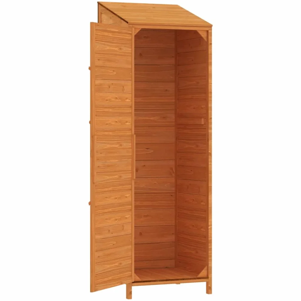 Cobertizo de jardín Madera Maciza de Abeto marrón 55x52x174,5cm
