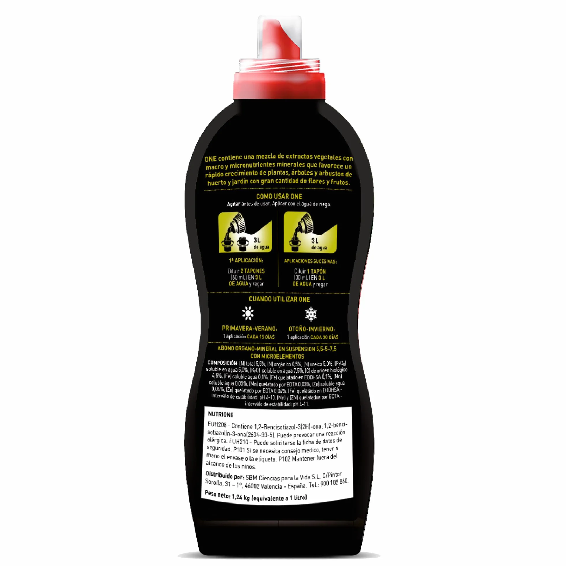 Abono líquido concentrado para Plantas y Flores Fertilizante Premium ingredientes naturales
