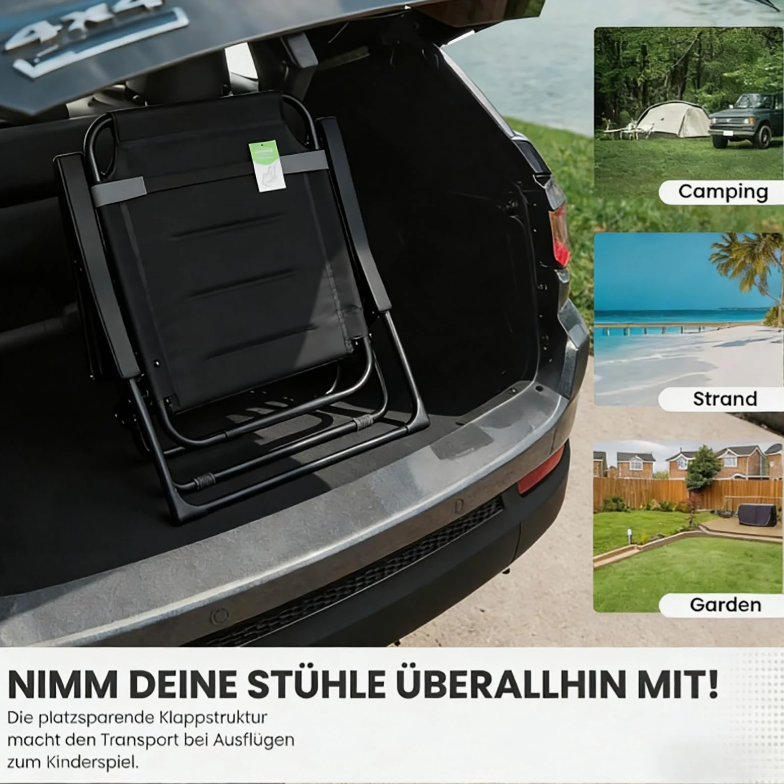 Silla Reclinable Plegable, Ajustable Silla de Gravedad Cero, Tumbonas Jardin Exteriorcon Reposacabezas y Almohadilla, para Jardín, Acero, Piscina, Terraza, Cómoda y Resistente, Carga de 150 kg