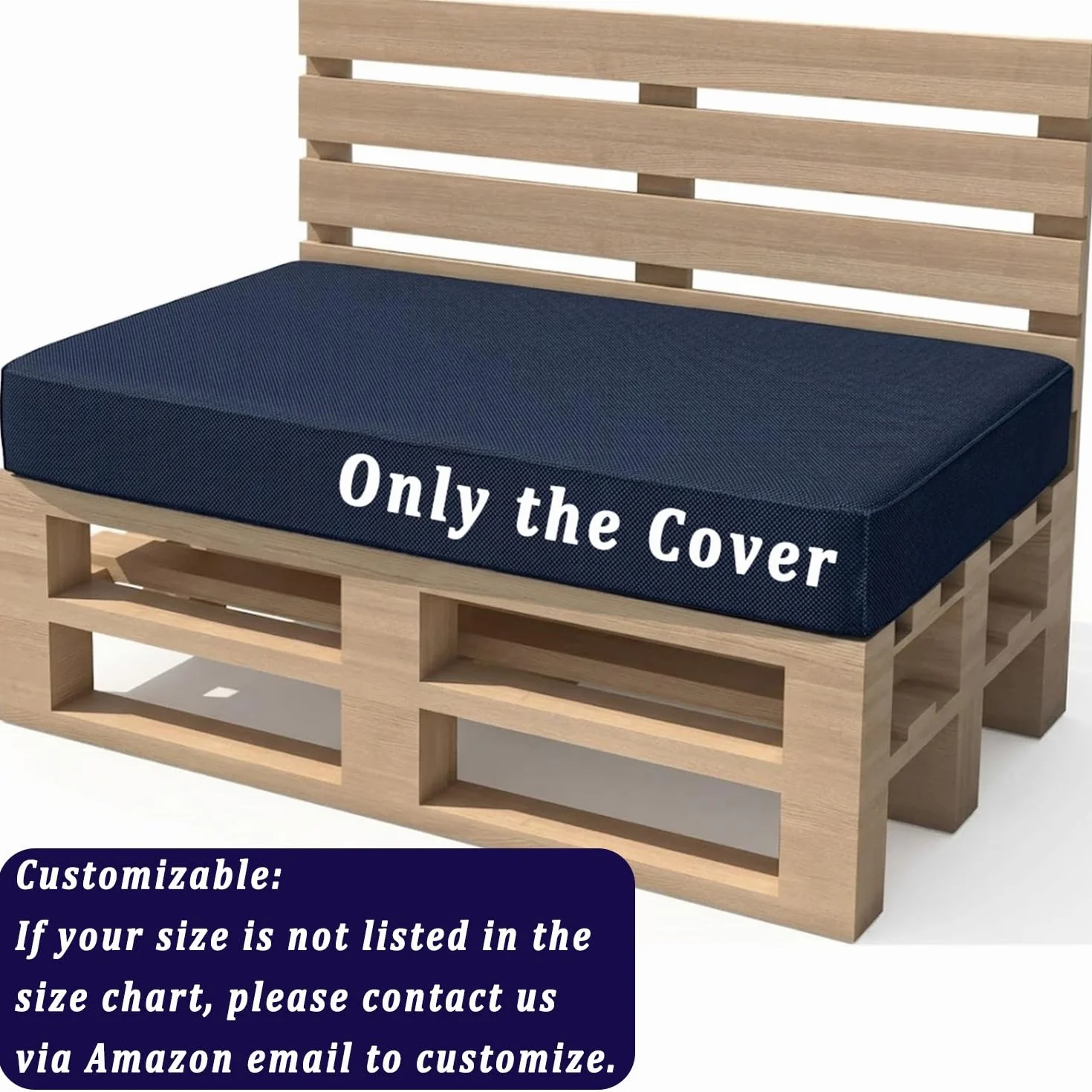 Funda para Cojines de Palets Exterior Impermeable 120x80 60x40 120x60 120x40 Antideslizante Cremallera Beige 60x120x15cm