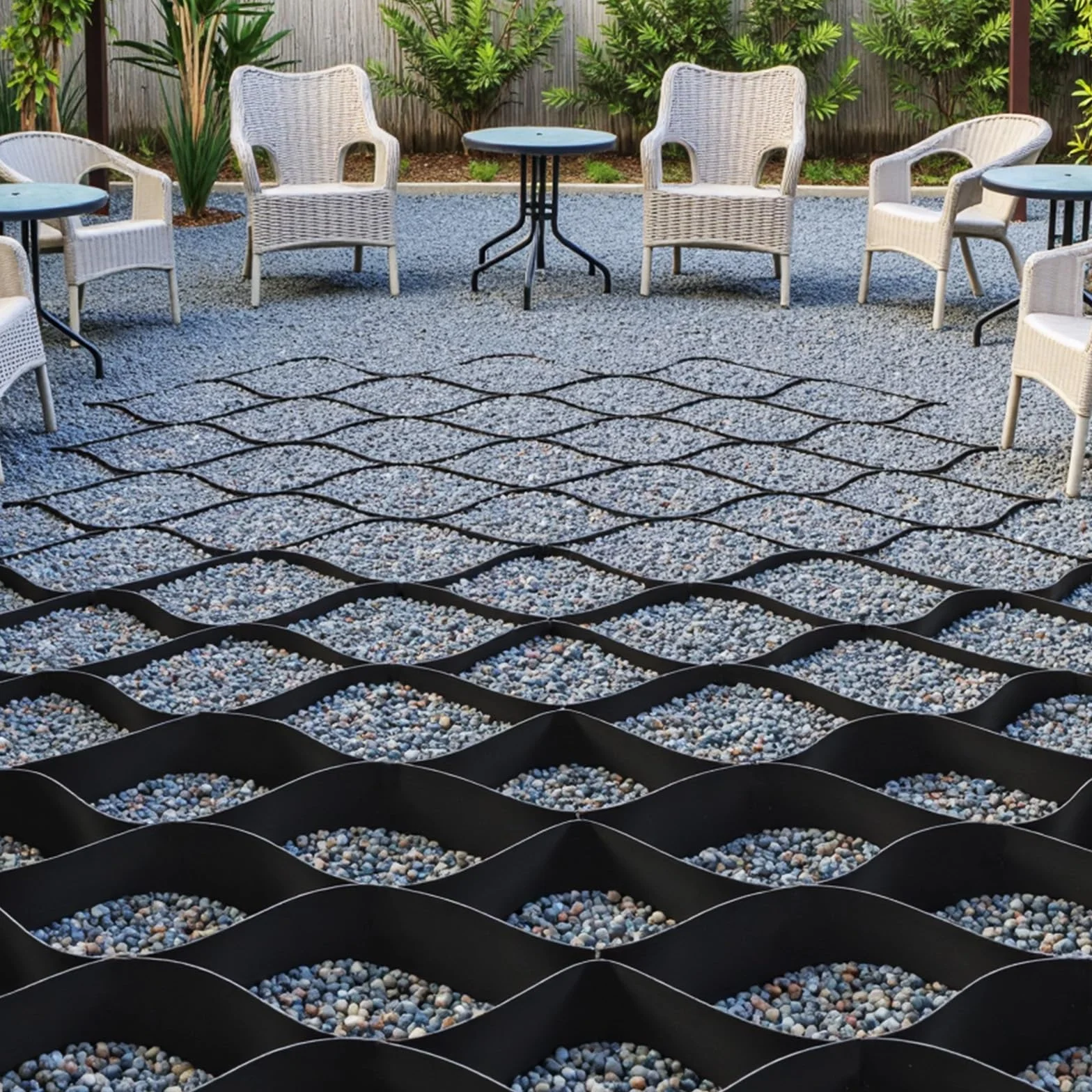 VEVOR Rejilla de Tierra 5 cm 820 x 120 cm Base Permeable para Entrada de Grava