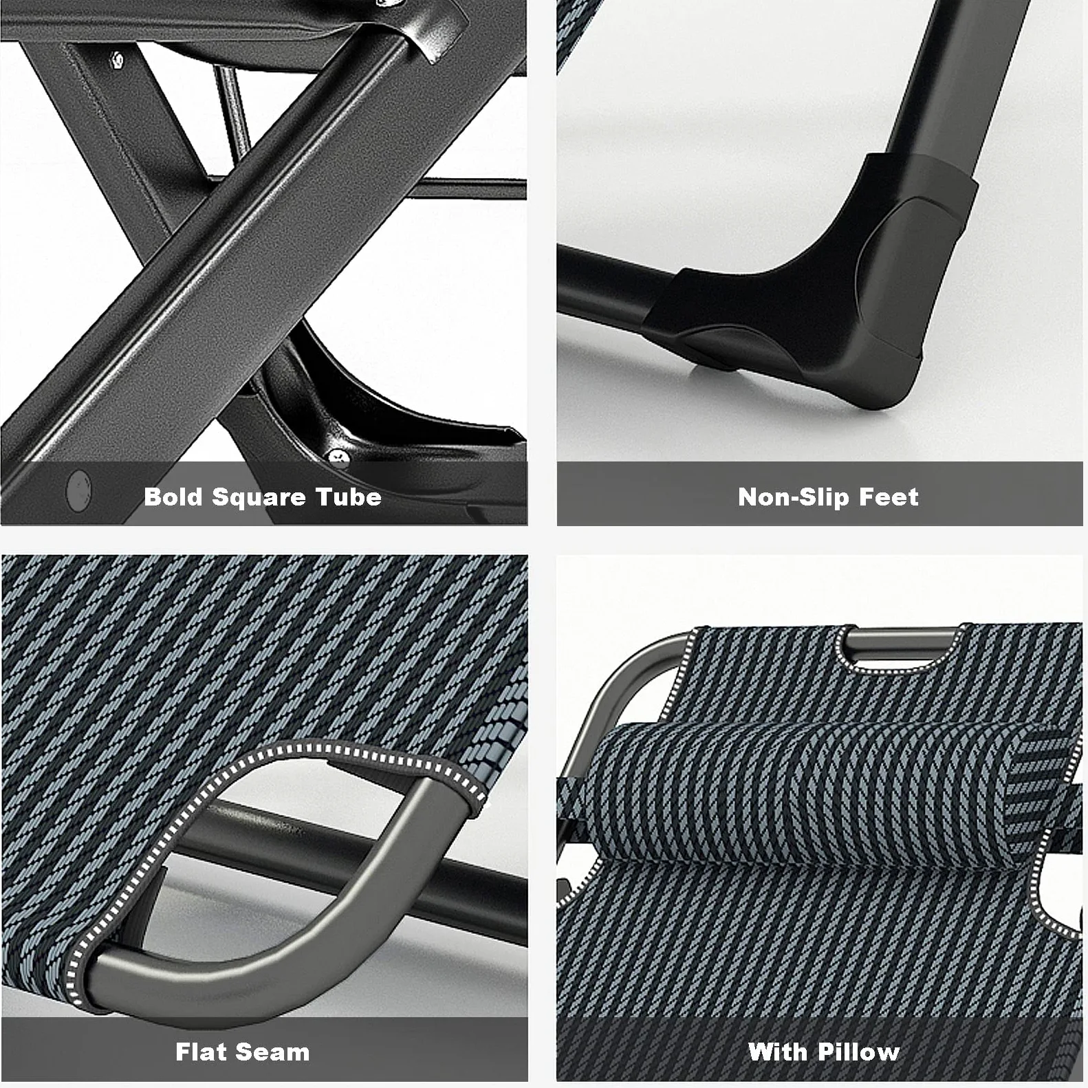 Sillas de Gravedad Cero, sillas de Gravedad, sillones reclinables para Patio, sillas de Camping Ajustables para Exteriores, soportan 200 kg.