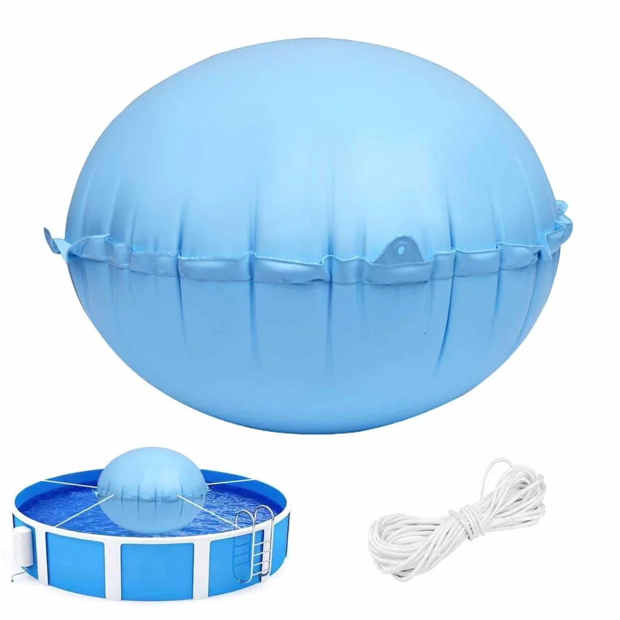 Cojín de Invierno para Piscina 120 x 120 cm, Cojín de Aire para Cubierta de Piscina