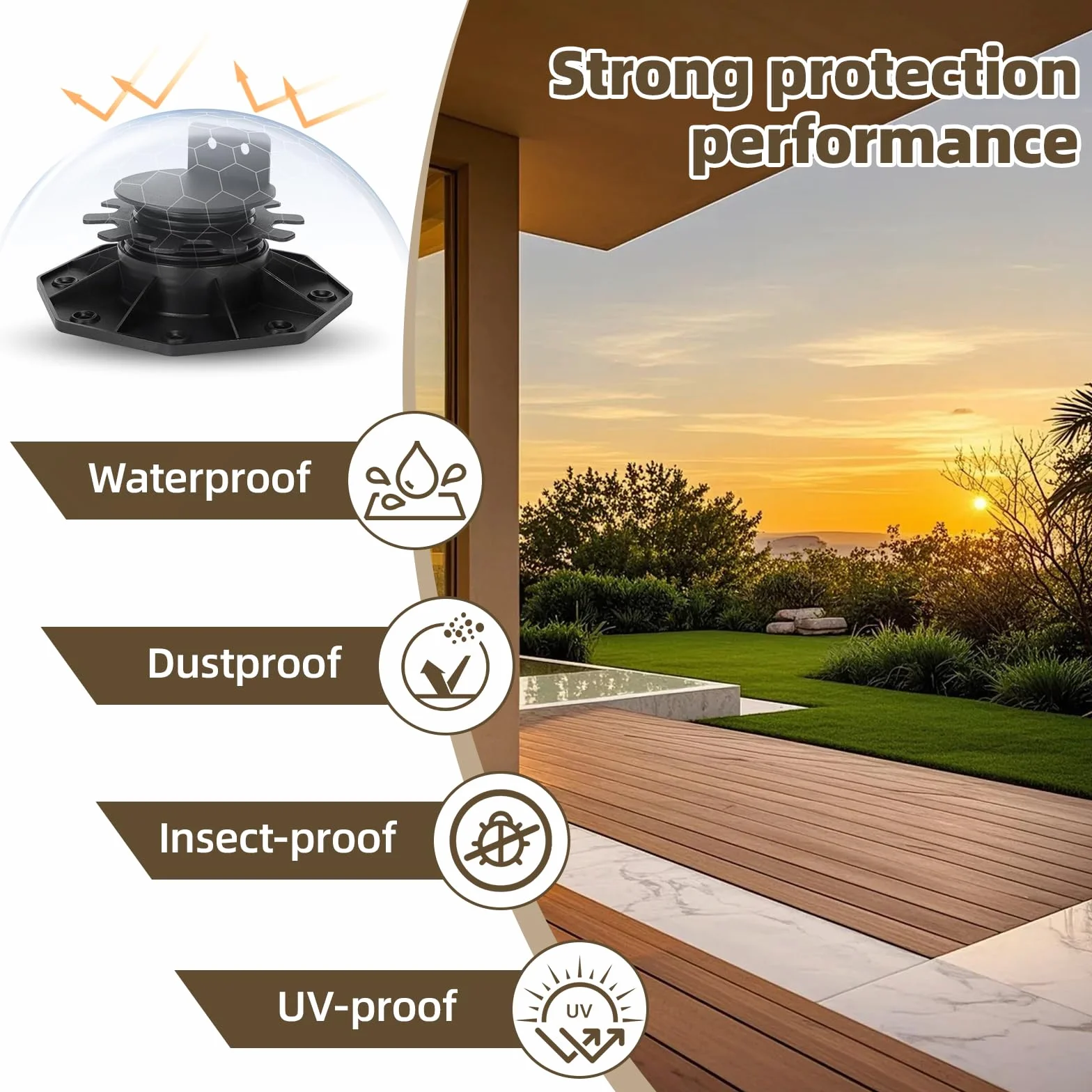 Pedestales De Terraza Ajustables 30-60 Mm, 30pcs, Soportes Para Pavimentos Patio Exterior