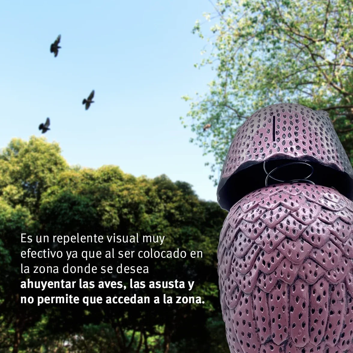 Búho Espantapájaros Biotop Gira la Cabeza con el Viento Marrón