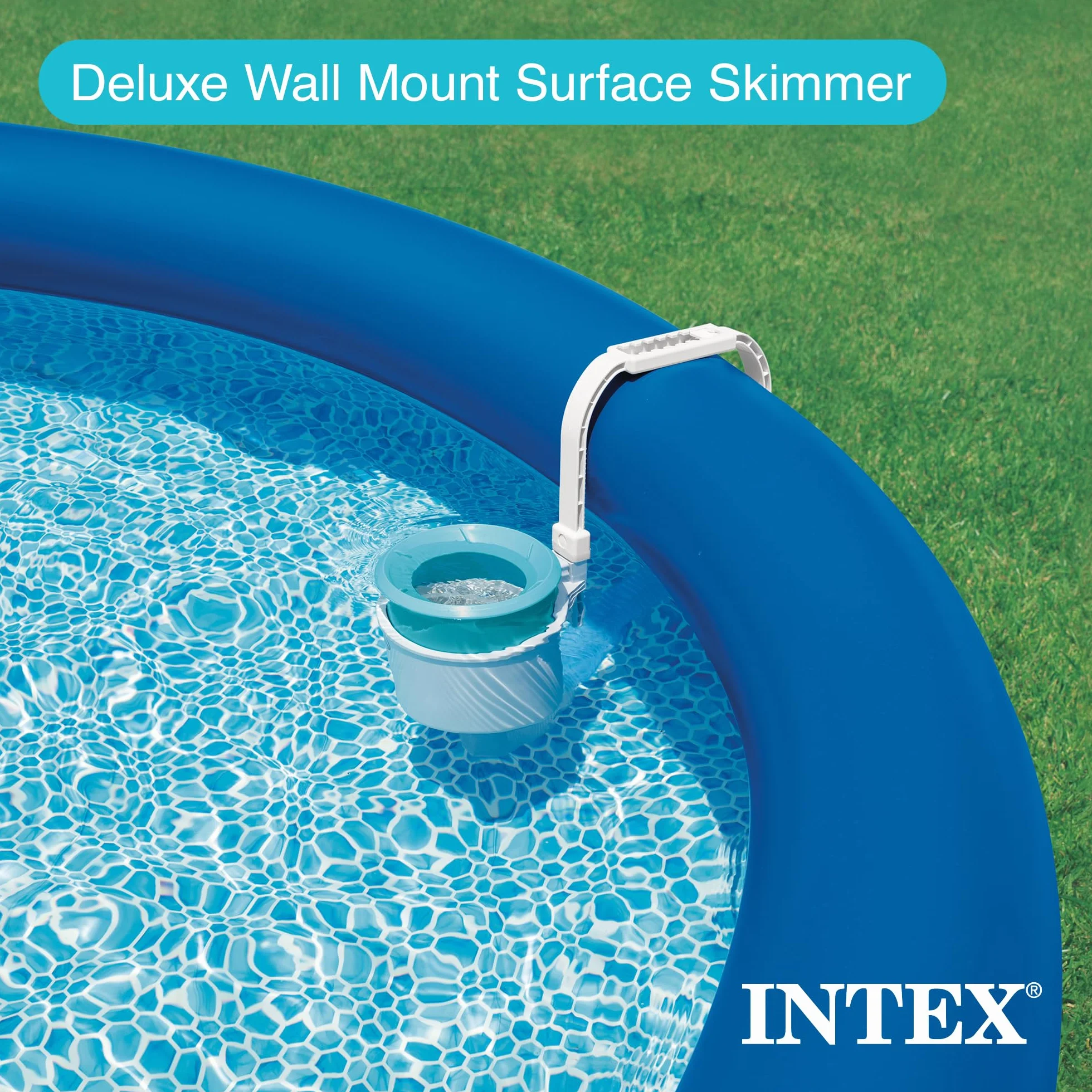 Intex Skimmer Deluxe para Piscinas Desmontables, Recoge Hojas, 3785 l/h, Compatible Easy Set y Metálicas