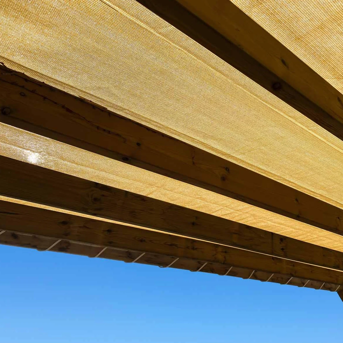 TECPLAST Malla Pérgola 4x4 m Beige Arena FP320PR Malla de Sombreo Permeable