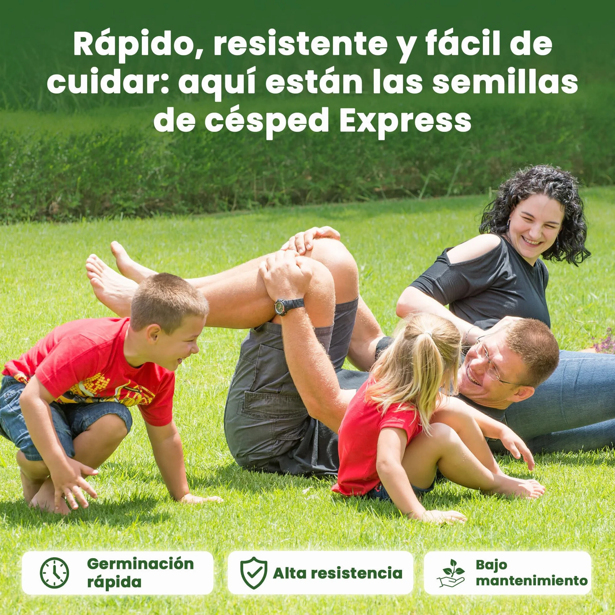 LERAVA EXPRESS semillas césped 30m² crecimiento rápido resistente calor 0,75kg