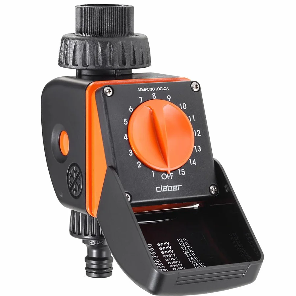 Claber 8422 Aquauno Logica Computer Digitale, Negro/Naranja