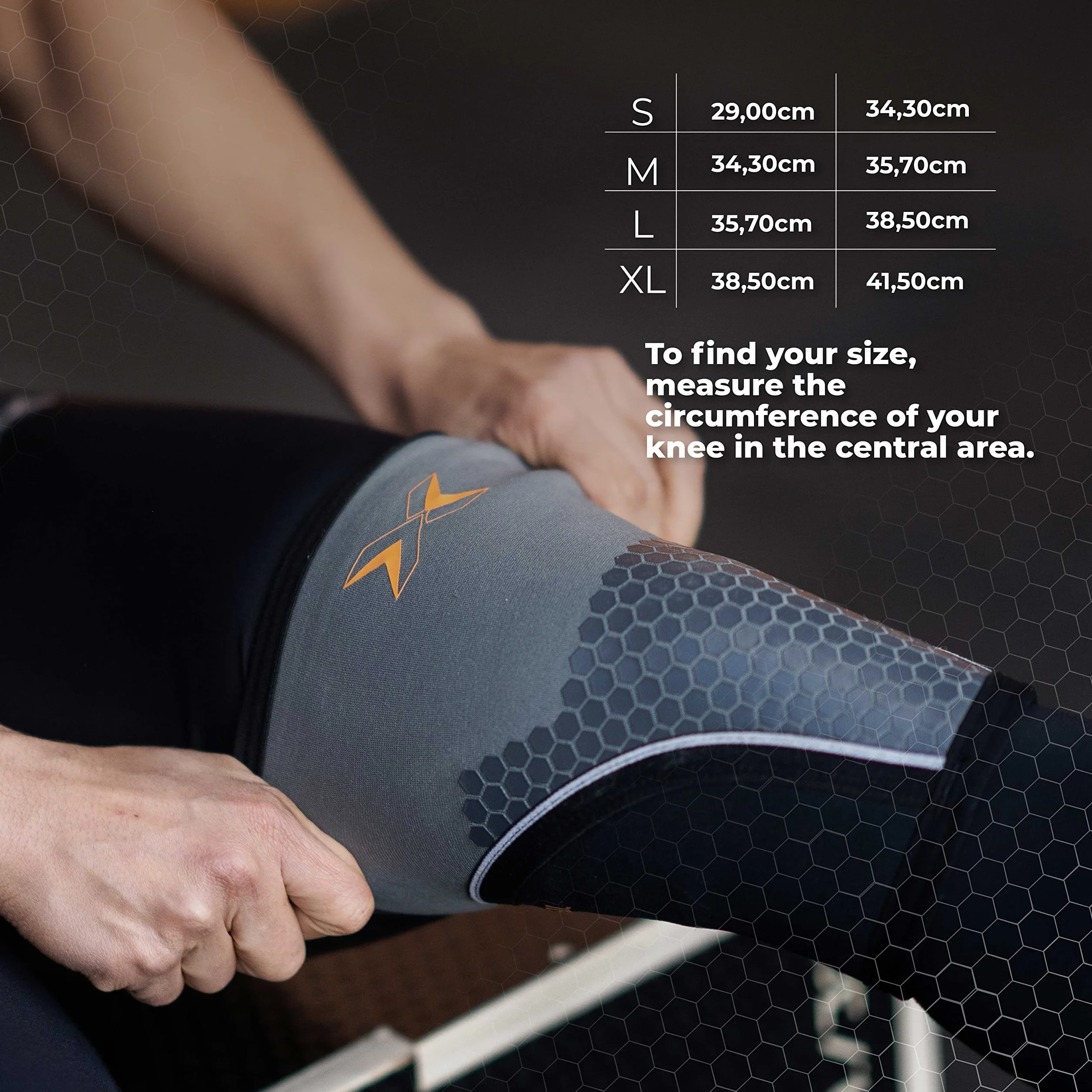 PICSIL Rodilleras Hex Tech Cross Training Powerlifting Neopreno 5/7mm Protección Tendón Rotuliano