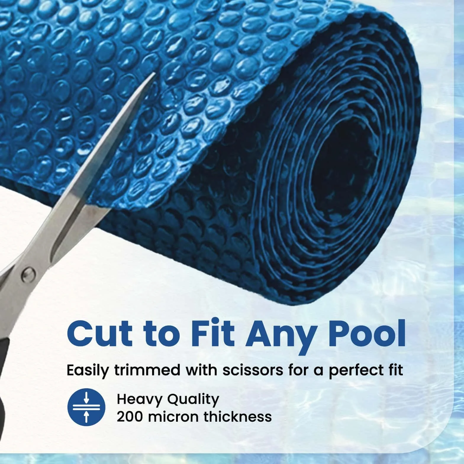 vidaXL Cobertor Solar para Piscina Ø 455 cm 200 μm, Cubierta Redonda de Polietileno