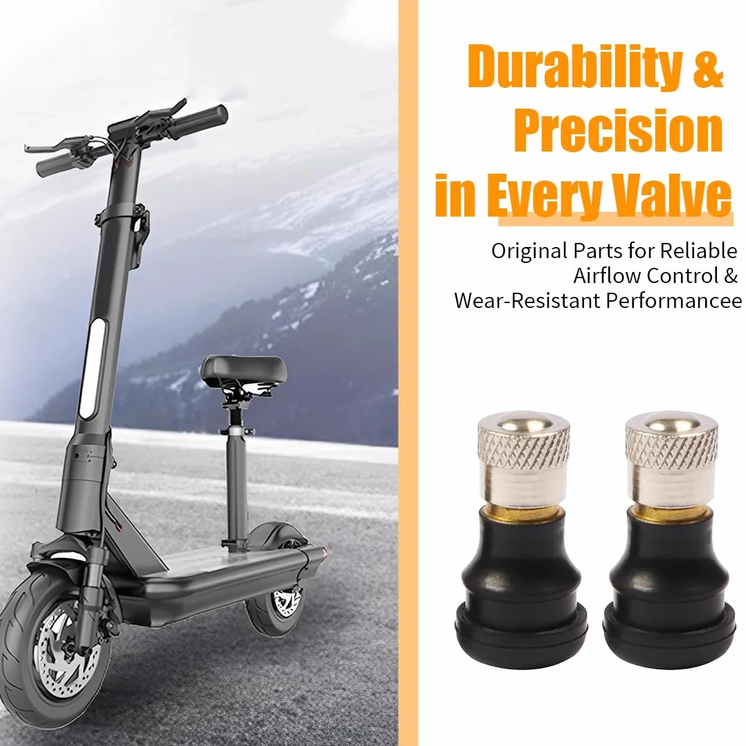 Válvula de Neumático Tubeless 4Pcs - Válvula antiretorno Aire Compatible con Patinete Eléctrico - Recta, Reemplazo