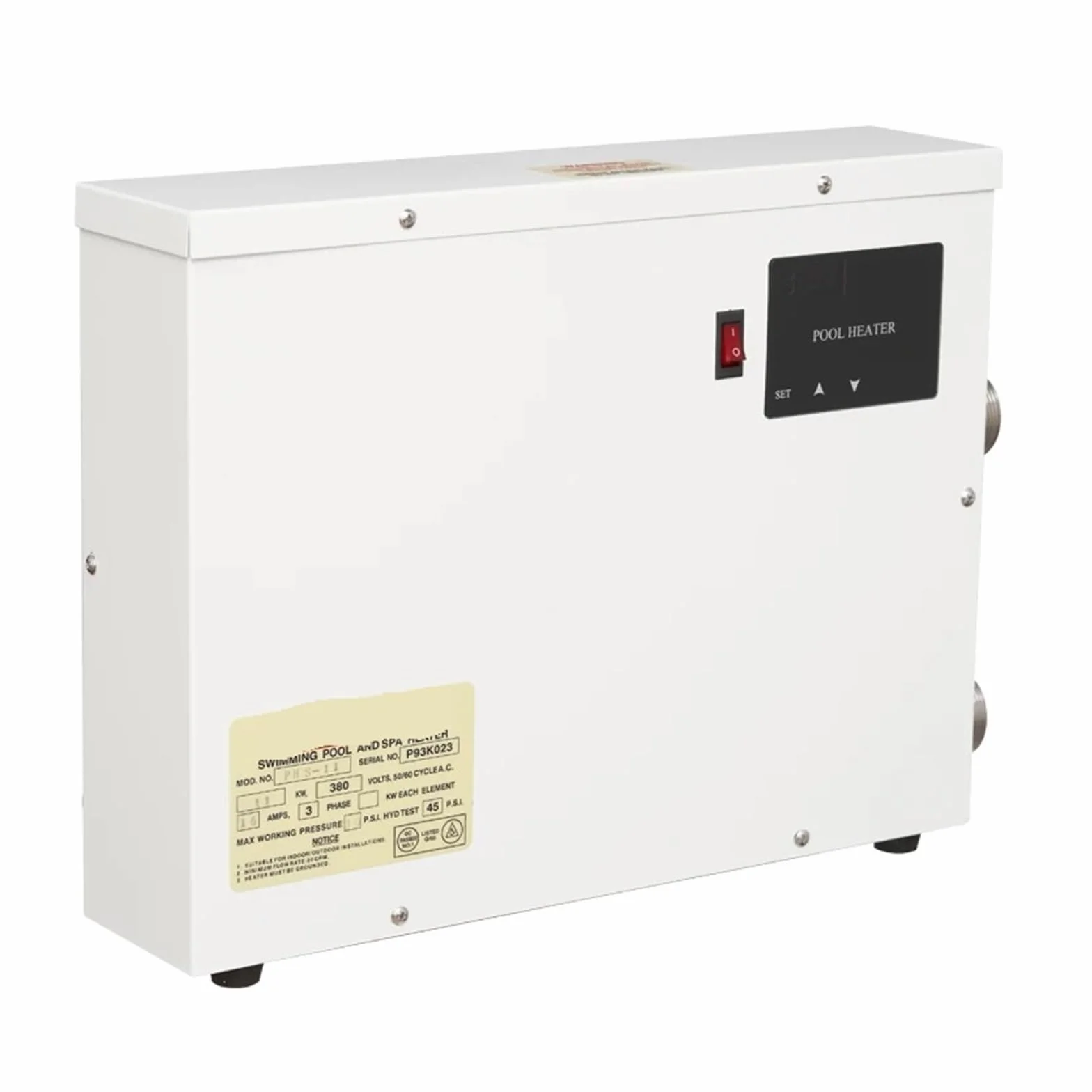 Bomba de Calor para Piscina 15 kW con Pantalla táctil Digital, Calentador de Agua eléctrico