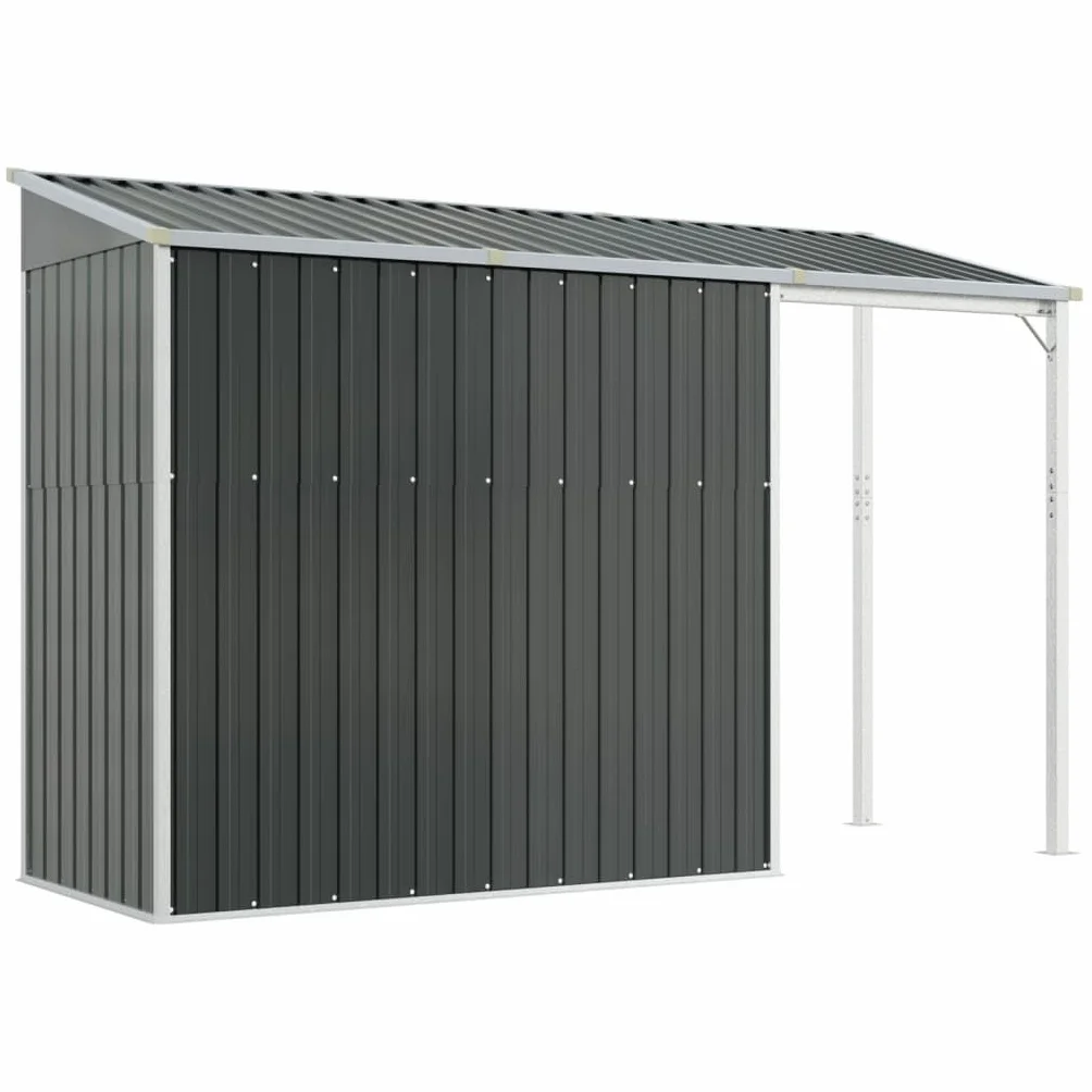 vidaXL Cobertizo jardín Acero Antracita 277x110,5x181 cm